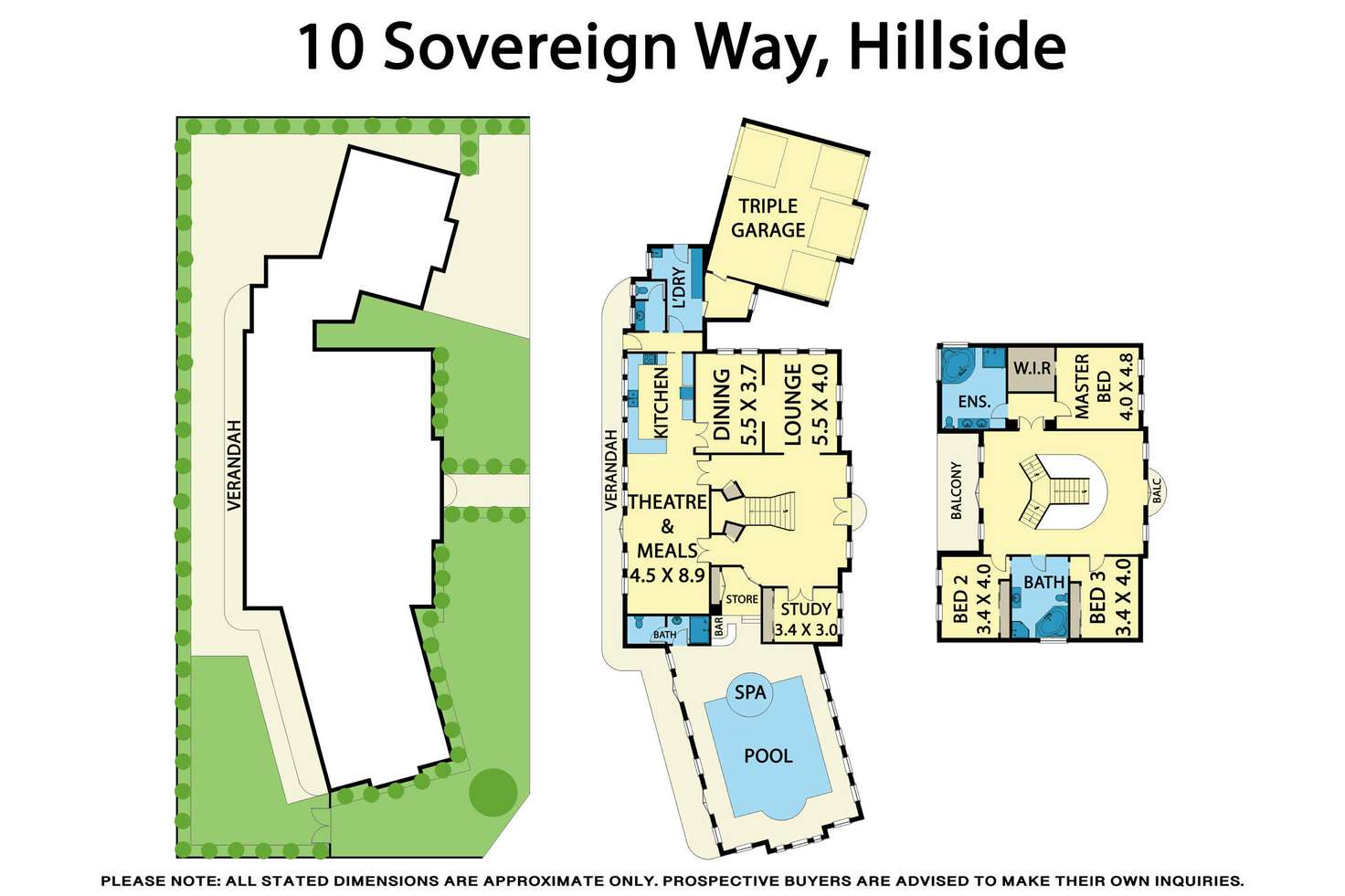 Floorplan of Homely house listing, 10 Sovereign Way, Hillside VIC 3037