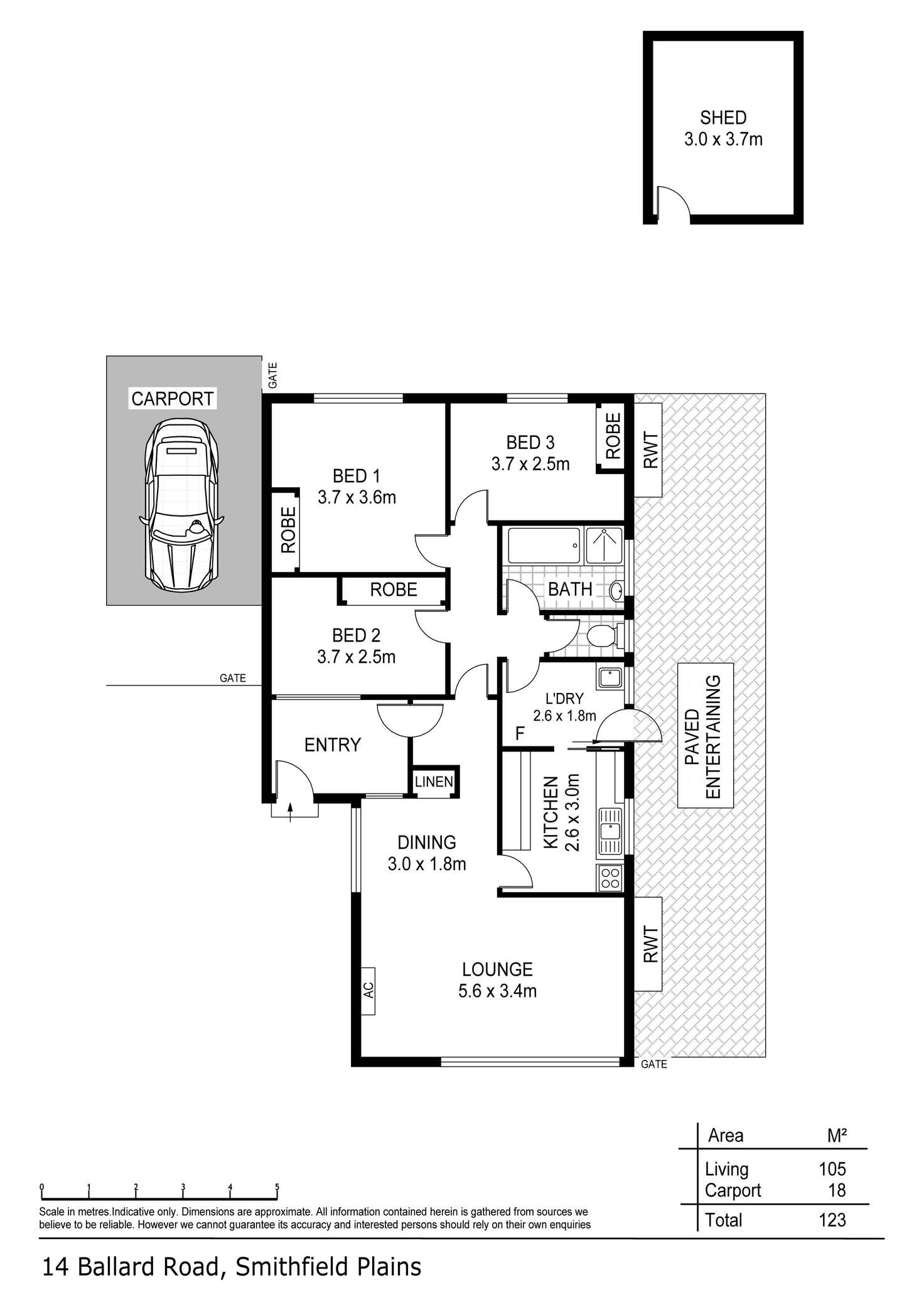 Floorplan of Homely house listing, 14 Ballard Road, Smithfield Plains SA 5114