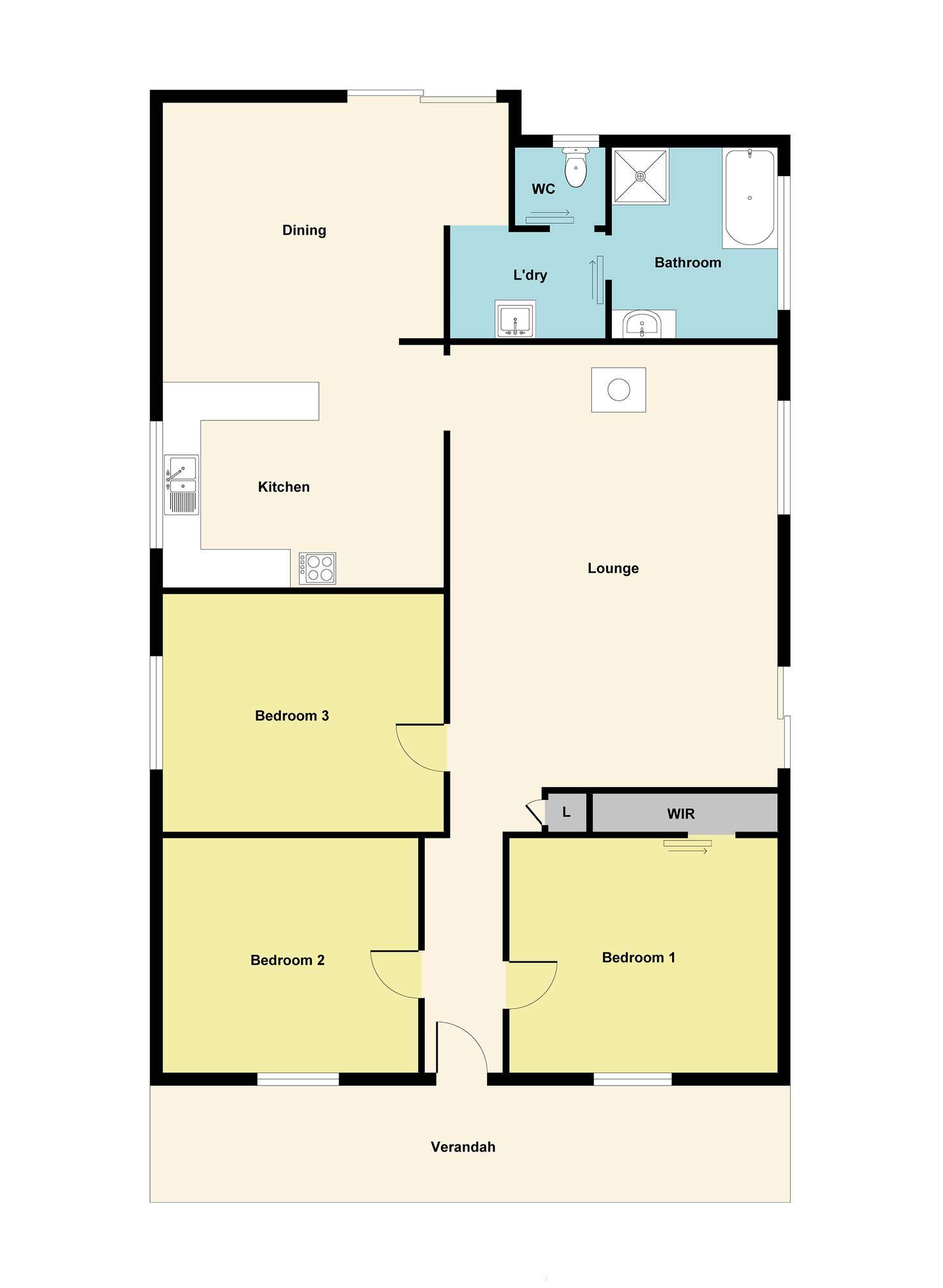 Floorplan of Homely house listing, 204 Railway Street, Maryborough VIC 3465