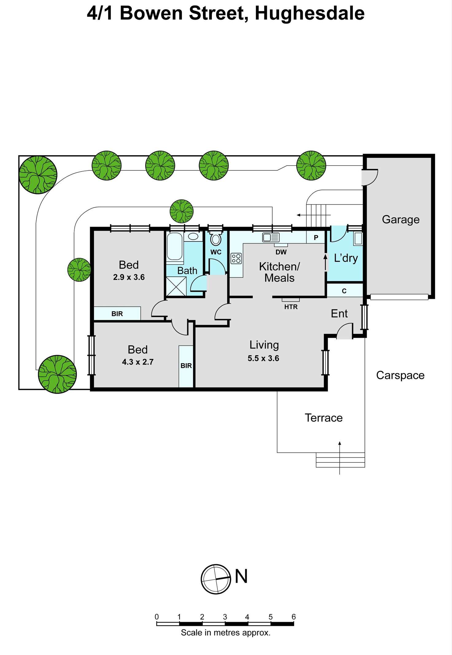 Floorplan of Homely unit listing, 4/1 Bowen Street, Hughesdale VIC 3166