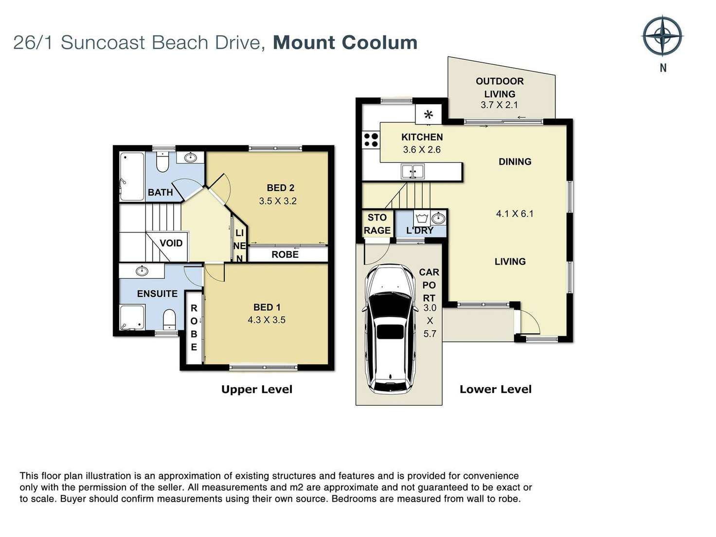 Floorplan of Homely apartment listing, 26/1 Suncoast Beach Drive, Mount Coolum QLD 4573