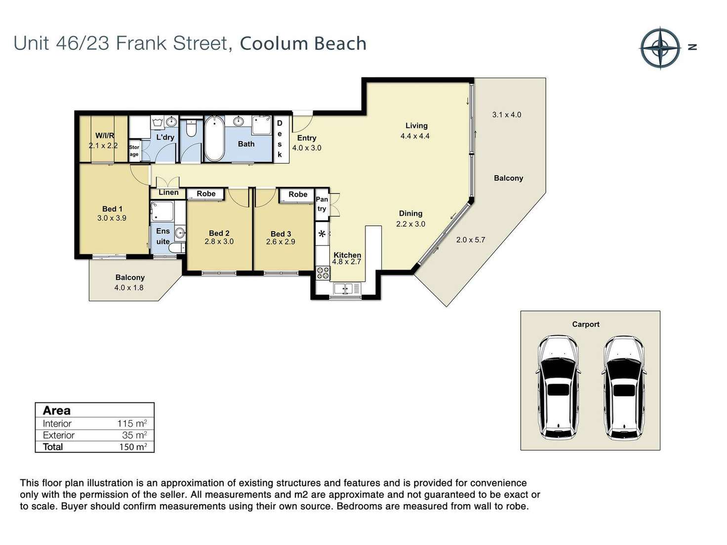 Floorplan of Homely unit listing, 46/23 Frank Street, Coolum Beach QLD 4573