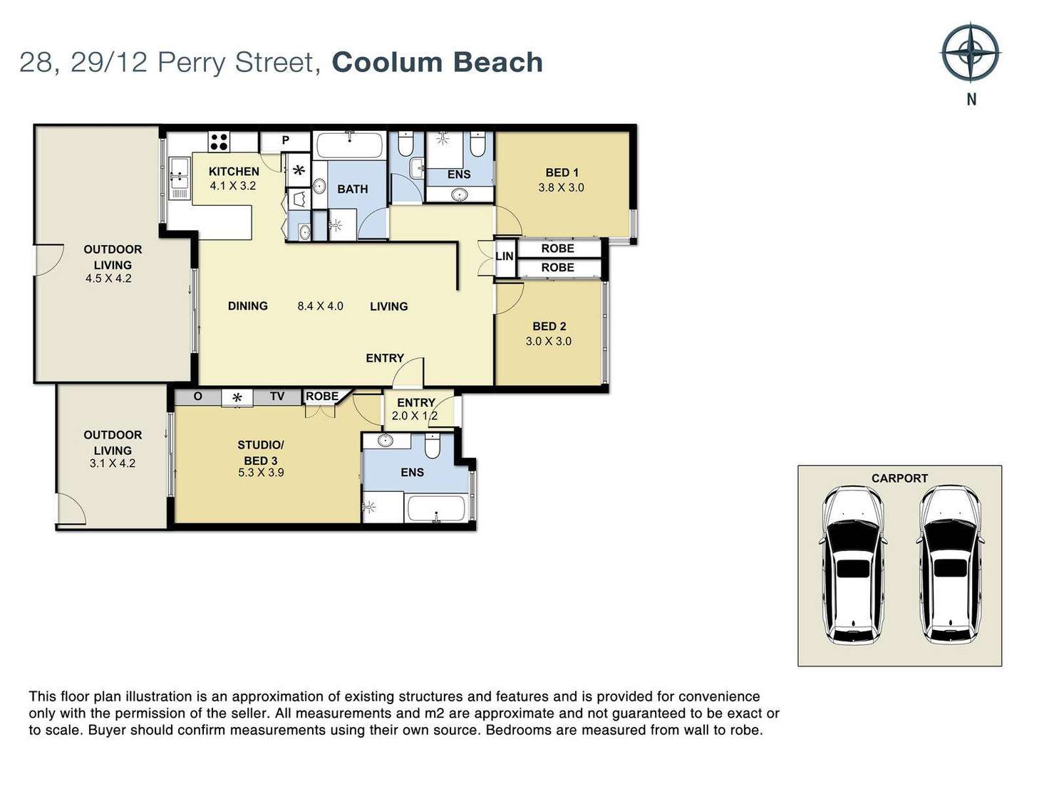 Floorplan of Homely apartment listing, 12 Perry Street, Coolum Beach QLD 4573