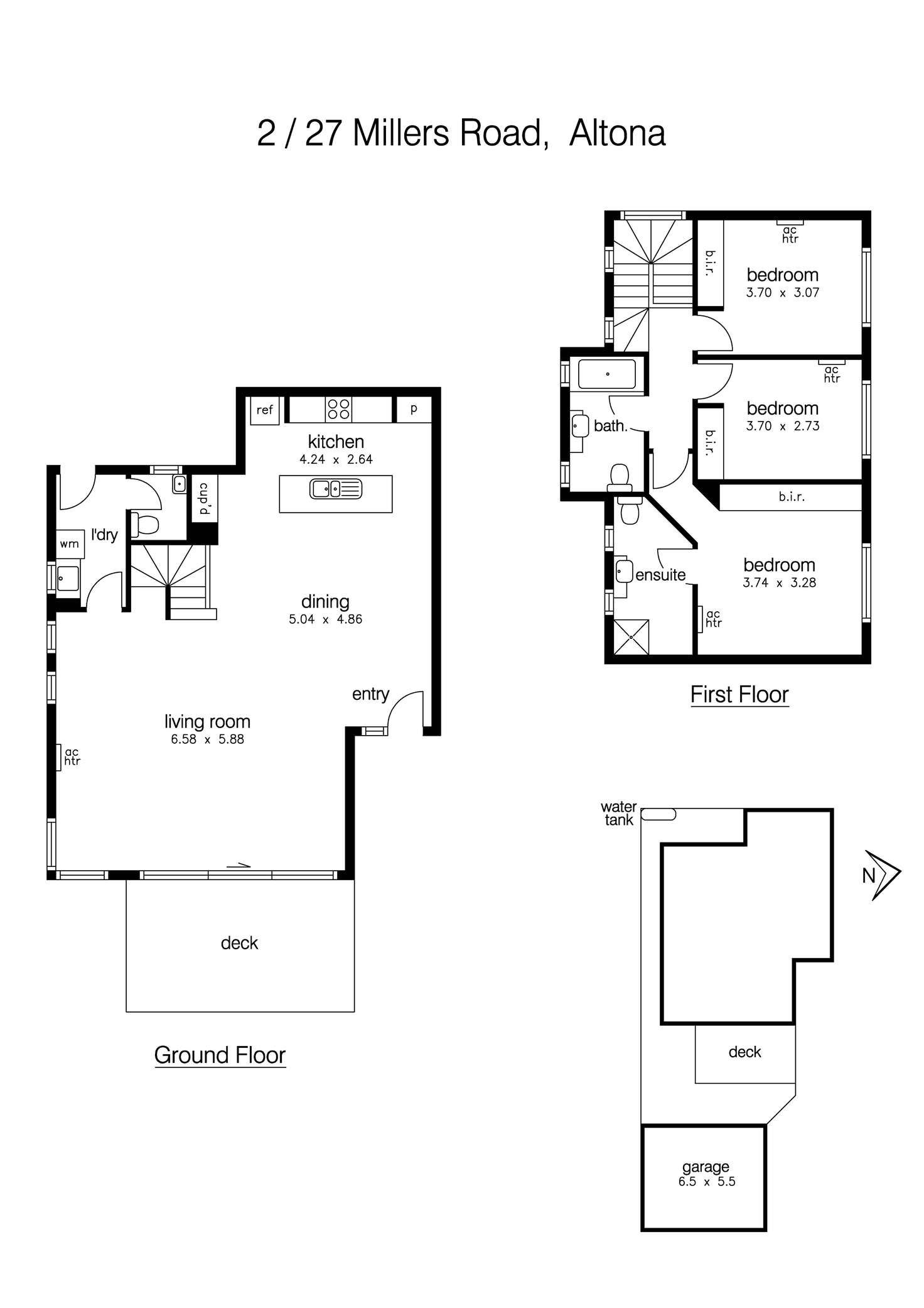 Floorplan of Homely townhouse listing, 2/27-29 Millers Road, Altona VIC 3018