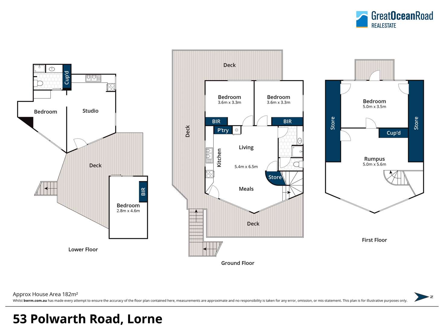 Floorplan of Homely house listing, 53 Polwarth Road, Lorne VIC 3232