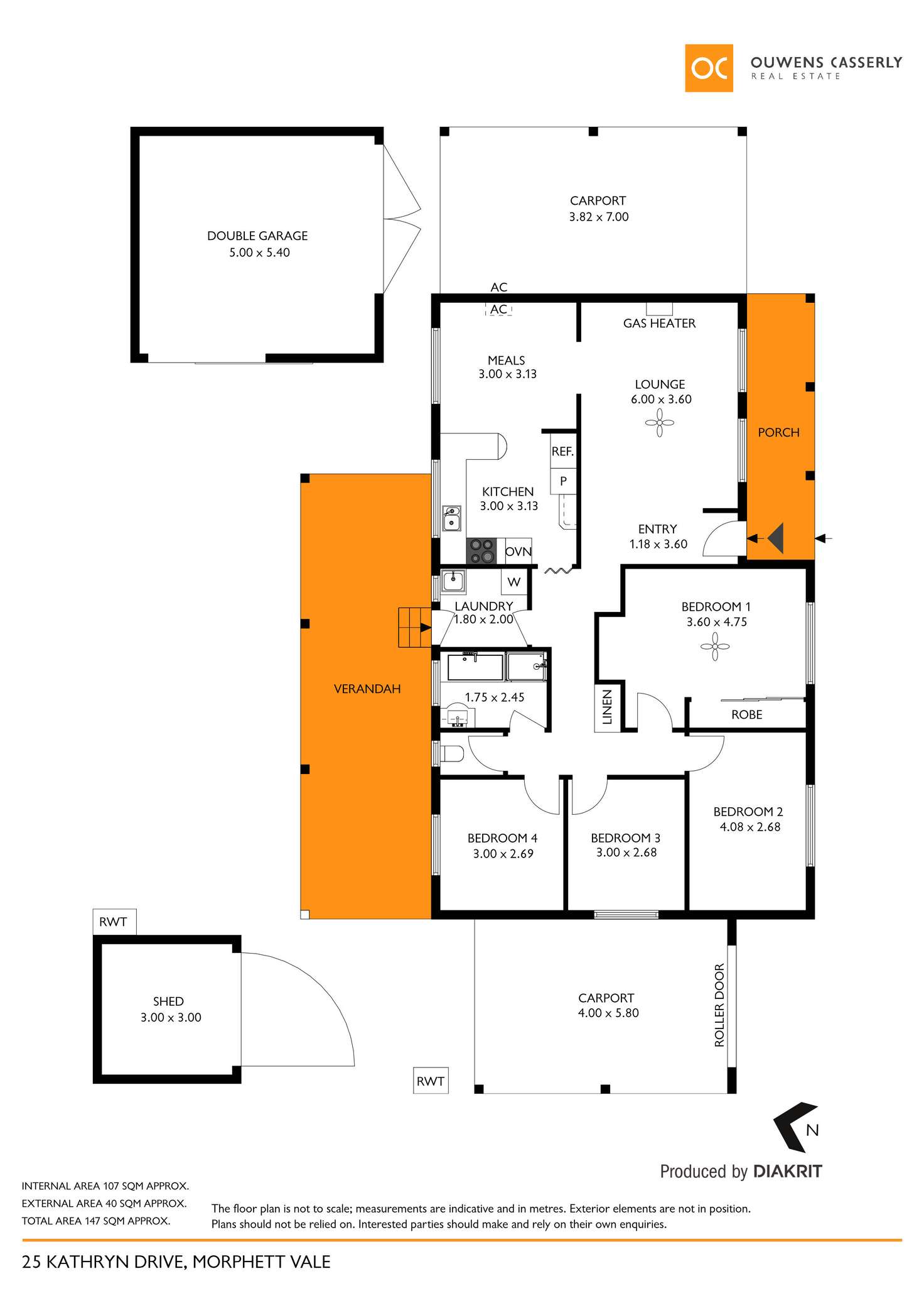 Floorplan of Homely house listing, 25 Kathryn Drive, Morphett Vale SA 5162