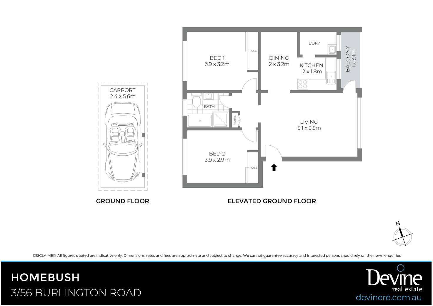 Floorplan of Homely apartment listing, 3/56 Burlington Road, Homebush NSW 2140