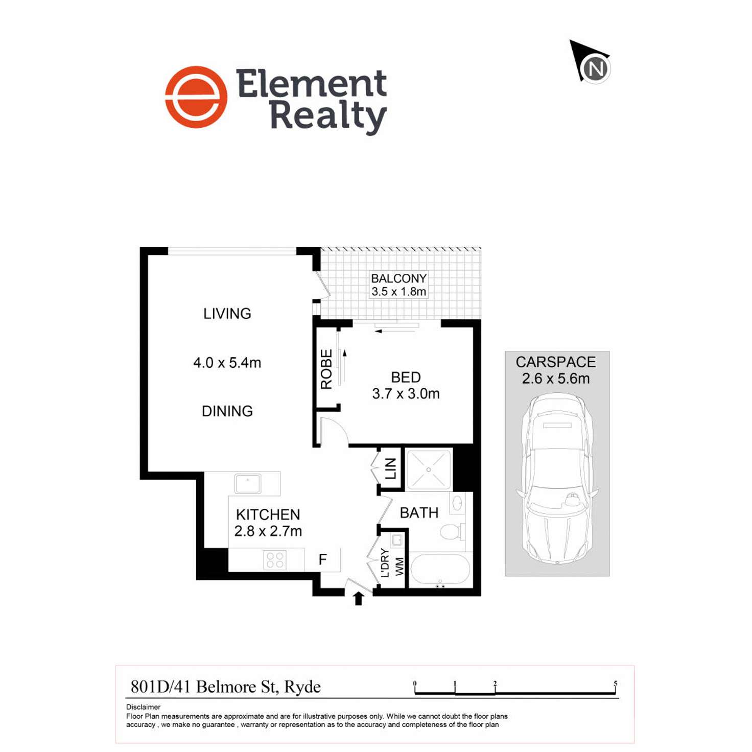 Floorplan of Homely apartment listing, 801D/41 Belmore Street, Ryde NSW 2112