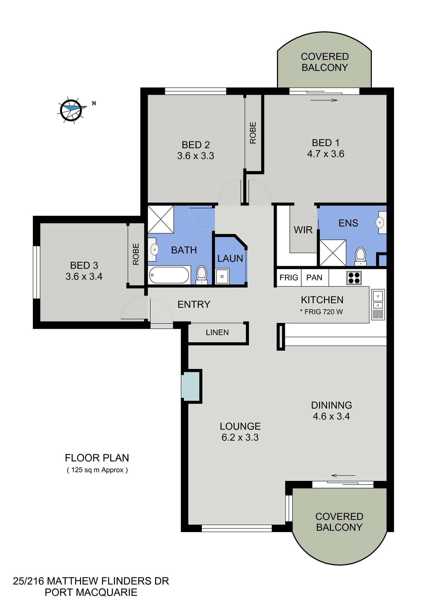 Floorplan of Homely unit listing, 25/216 Matthew Flinders Drive, Port Macquarie NSW 2444
