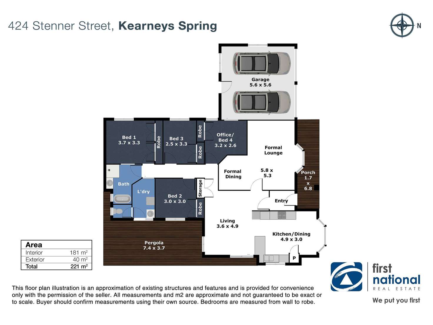 Floorplan of Homely house listing, 424 Stenner Street, Kearneys Spring QLD 4350