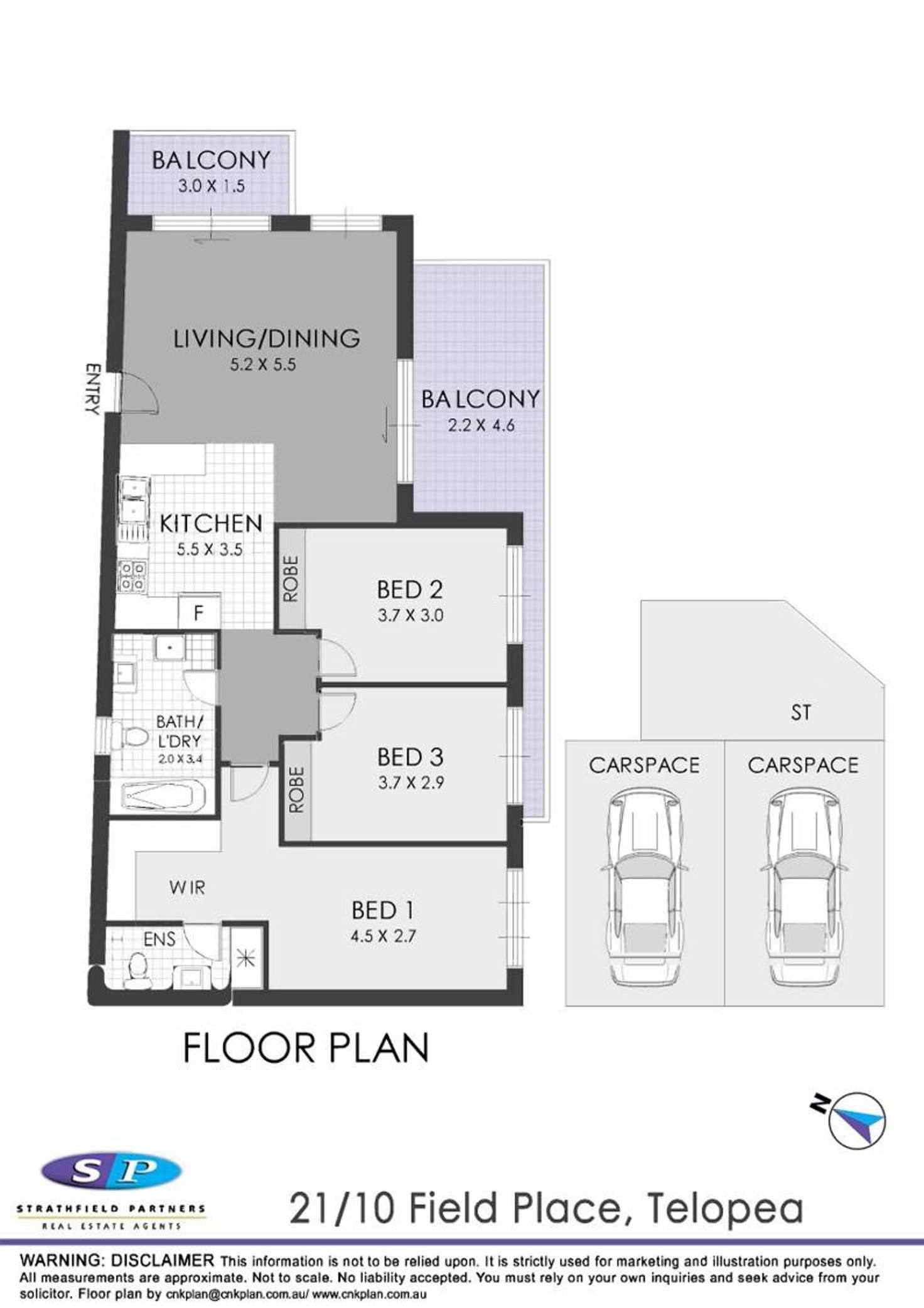 Floorplan of Homely apartment listing, 21/10 Field Place, Telopea NSW 2117