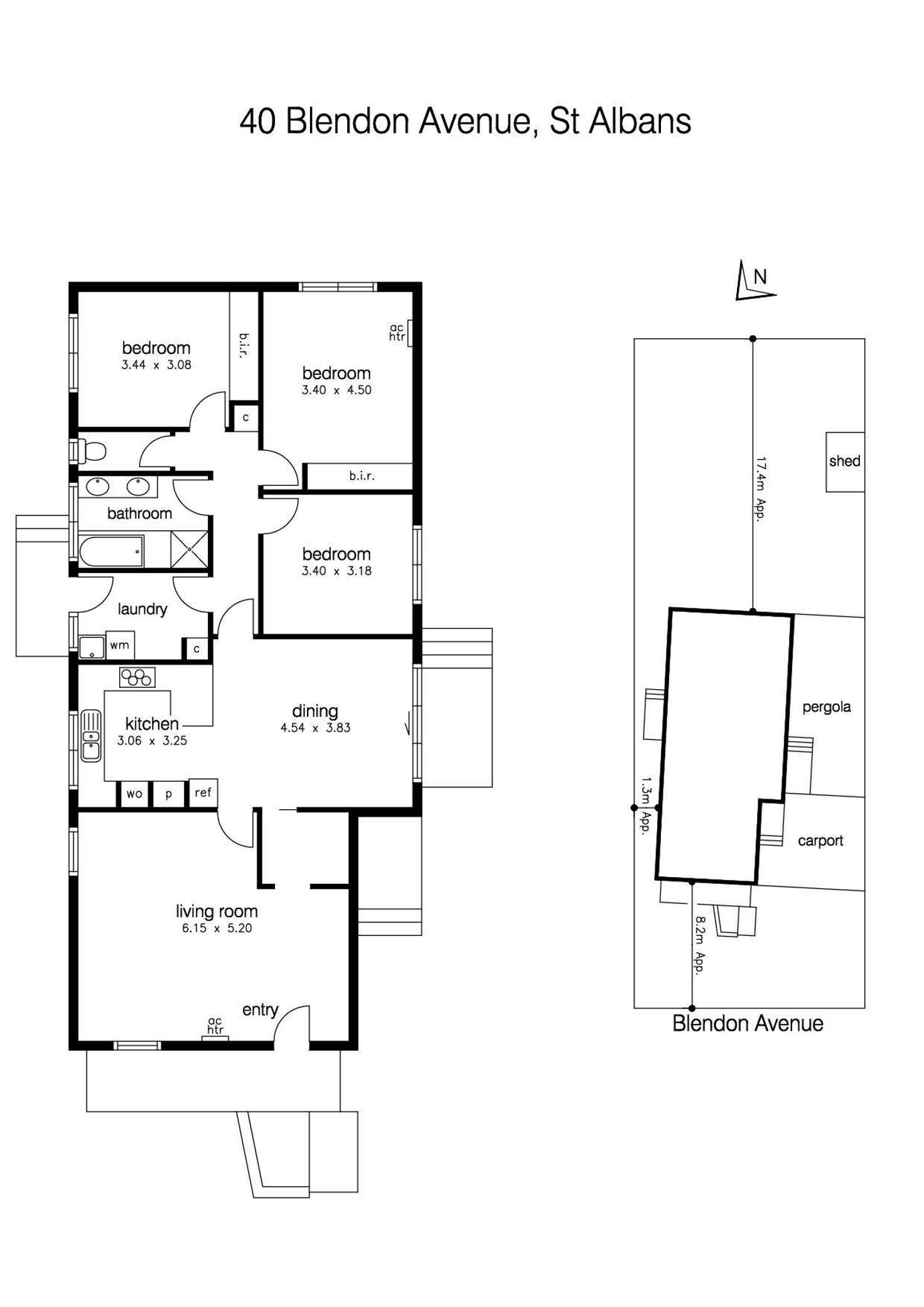 Floorplan of Homely house listing, 40 Blendon Avenue, St Albans VIC 3021