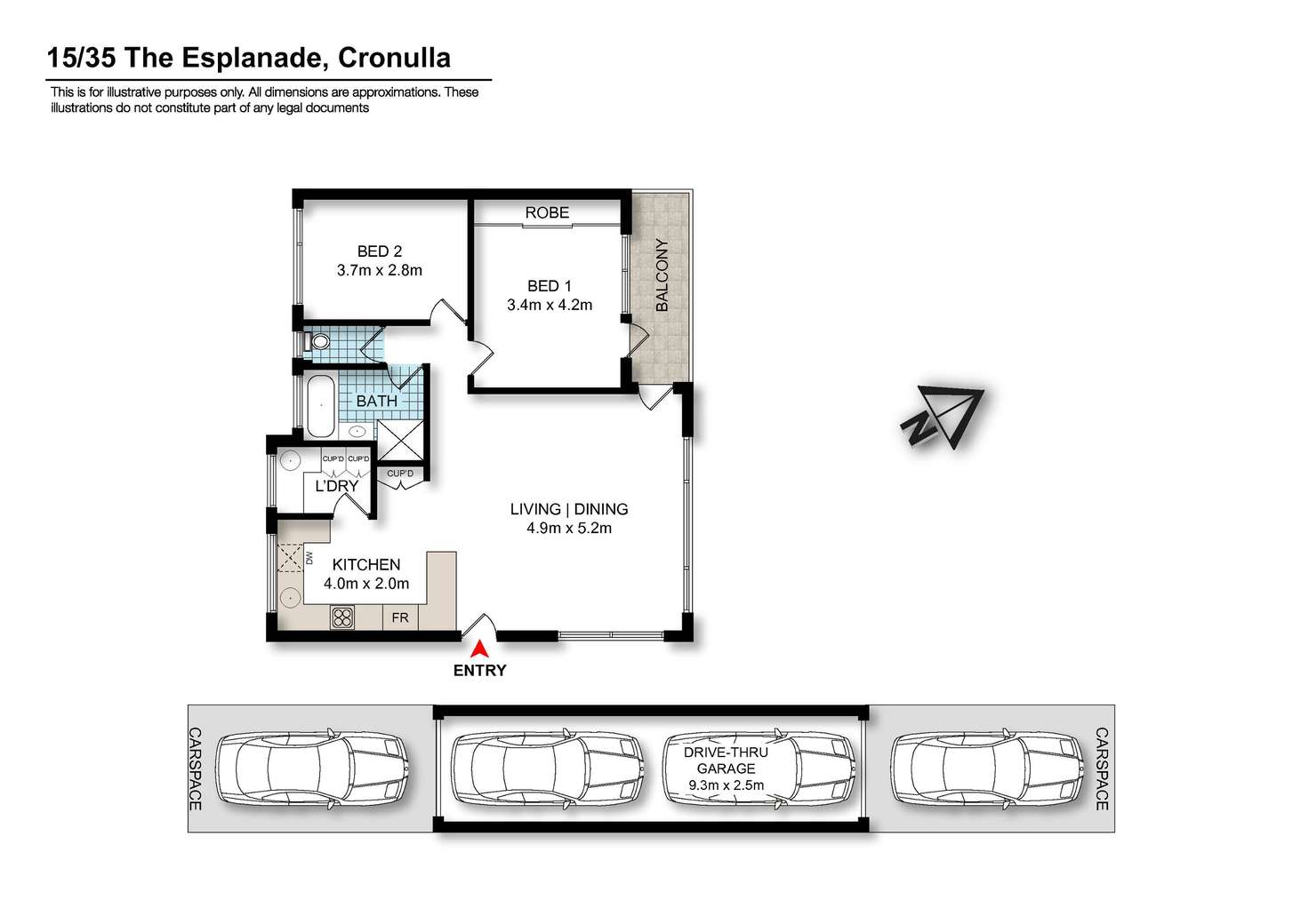 Floorplan of Homely apartment listing, 15/35 The Esplanade, Cronulla NSW 2230