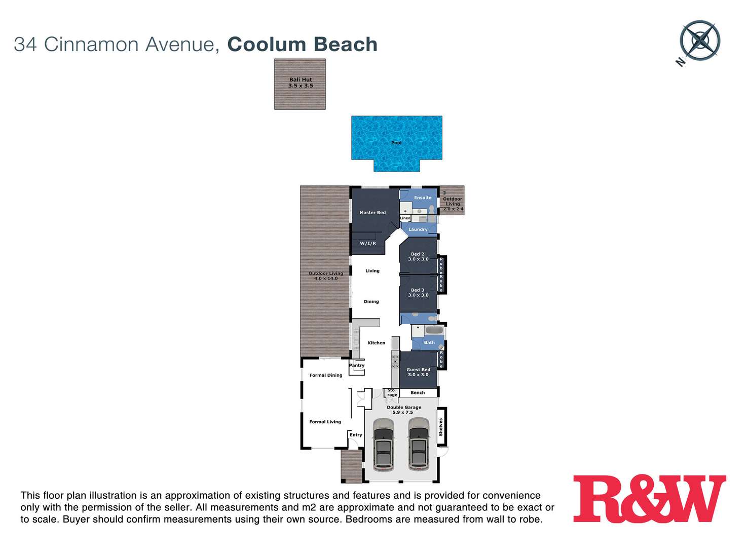 Floorplan of Homely house listing, 34 Cinnamon Avenue, Coolum Beach QLD 4573