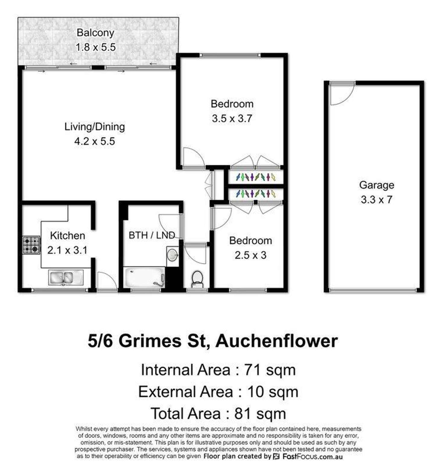 Floorplan of Homely unit listing, 5/6 Grimes Street, Auchenflower QLD 4066