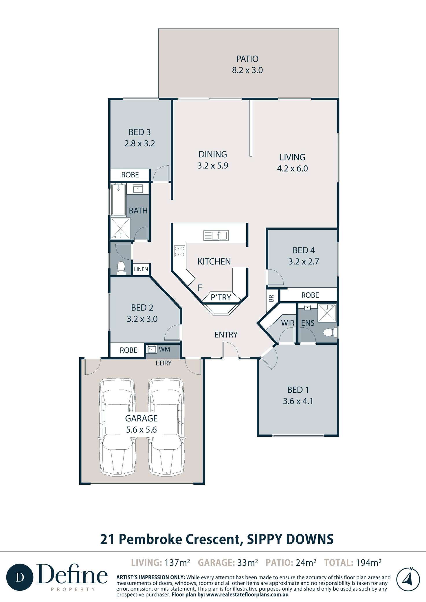 Floorplan of Homely house listing, 21 Pembroke Crescent, Sippy Downs QLD 4556