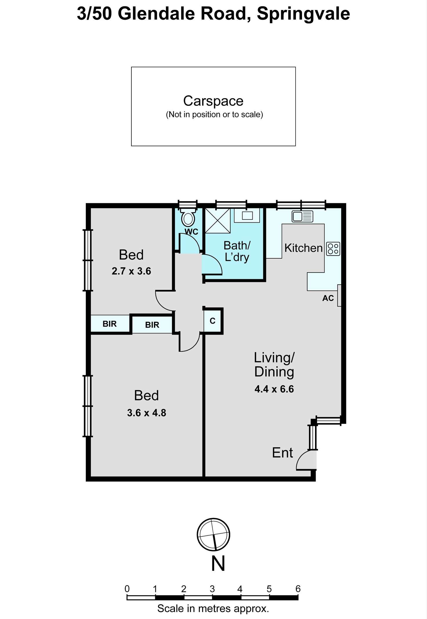 Floorplan of Homely unit listing, 3/50 Glendale Road, Springvale VIC 3171