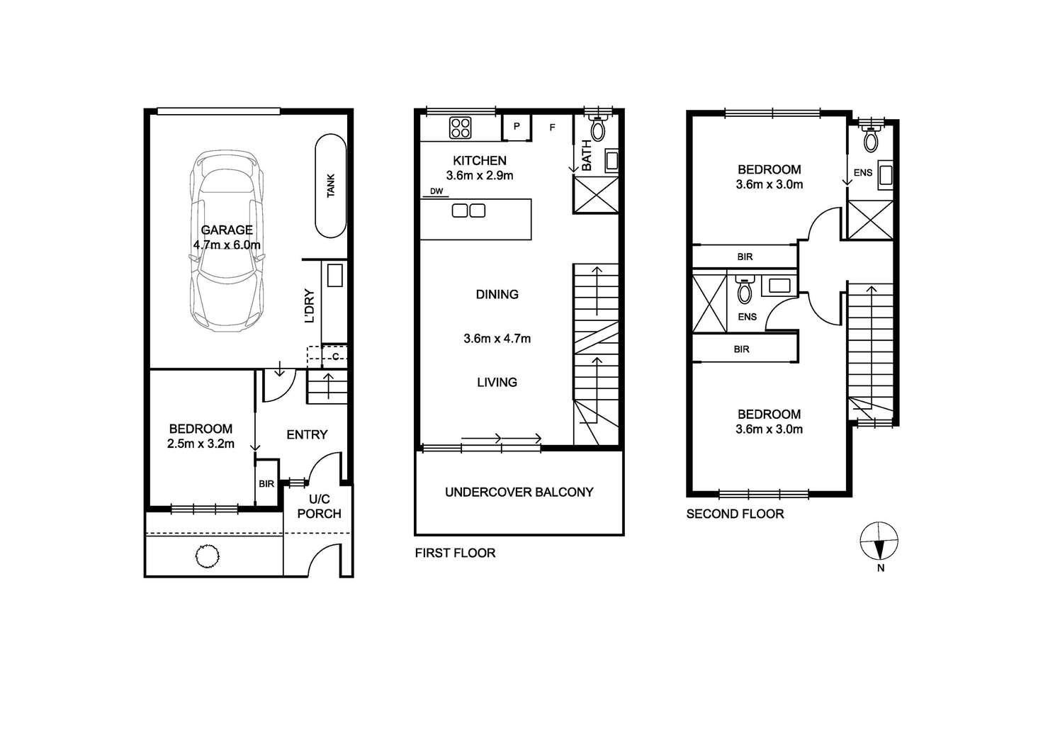 Floorplan of Homely townhouse listing, 56 Smith Street, Kensington VIC 3031