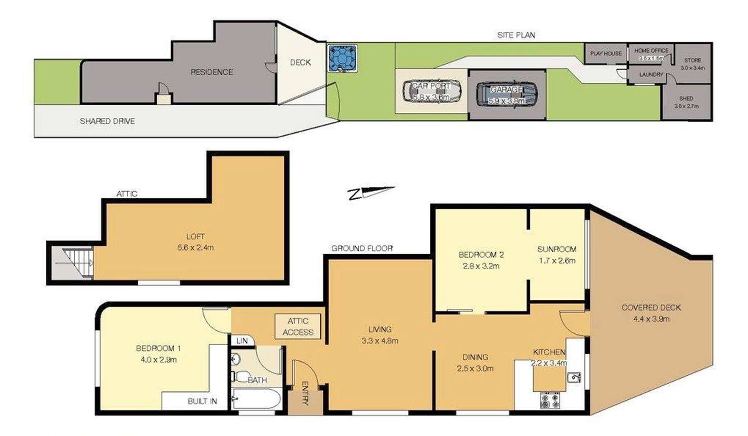 Floorplan of Homely semiDetached listing, 24 Miles Street, Mascot NSW 2020