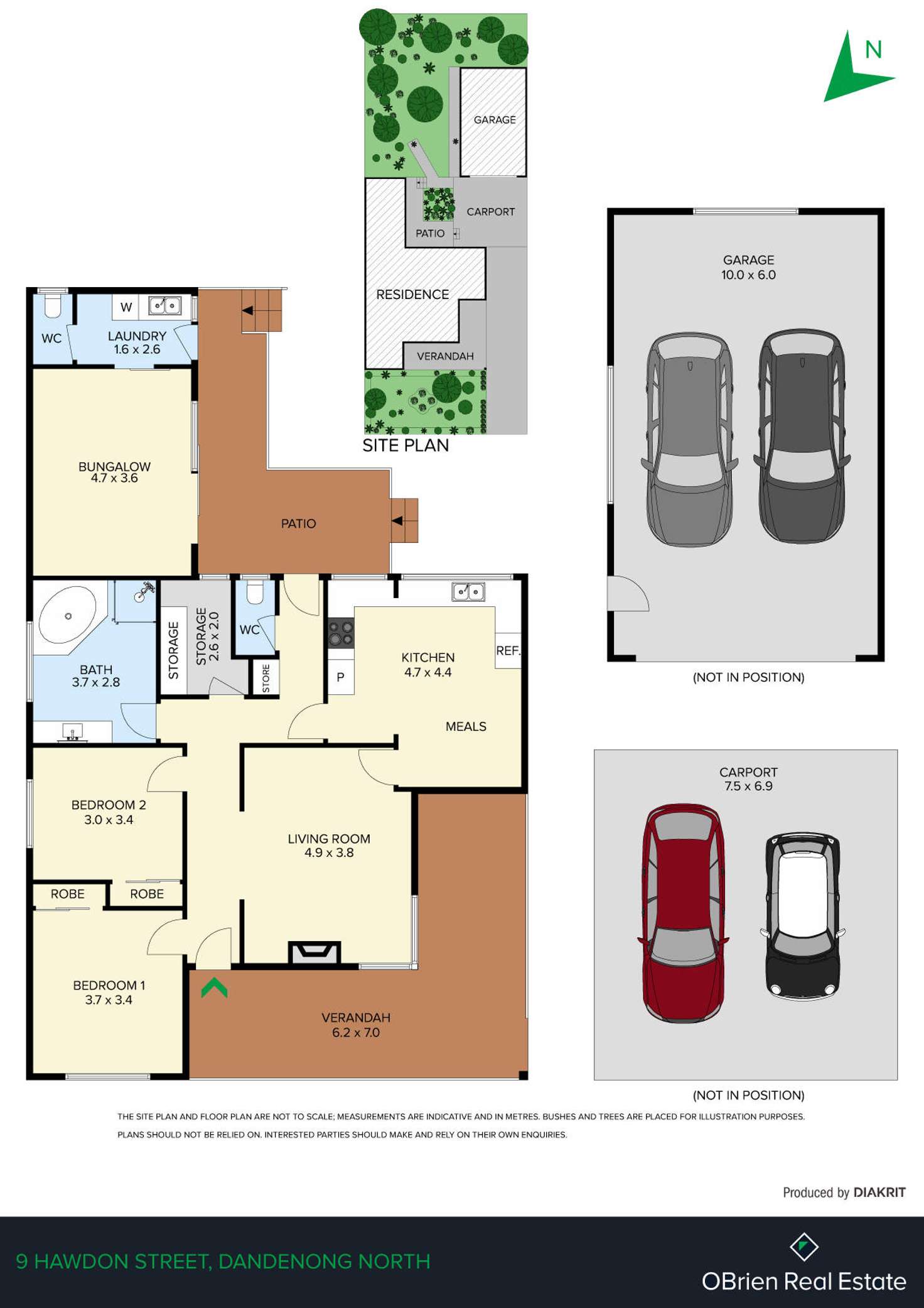 Floorplan of Homely house listing, 9 Hawdon Street, Dandenong North VIC 3175