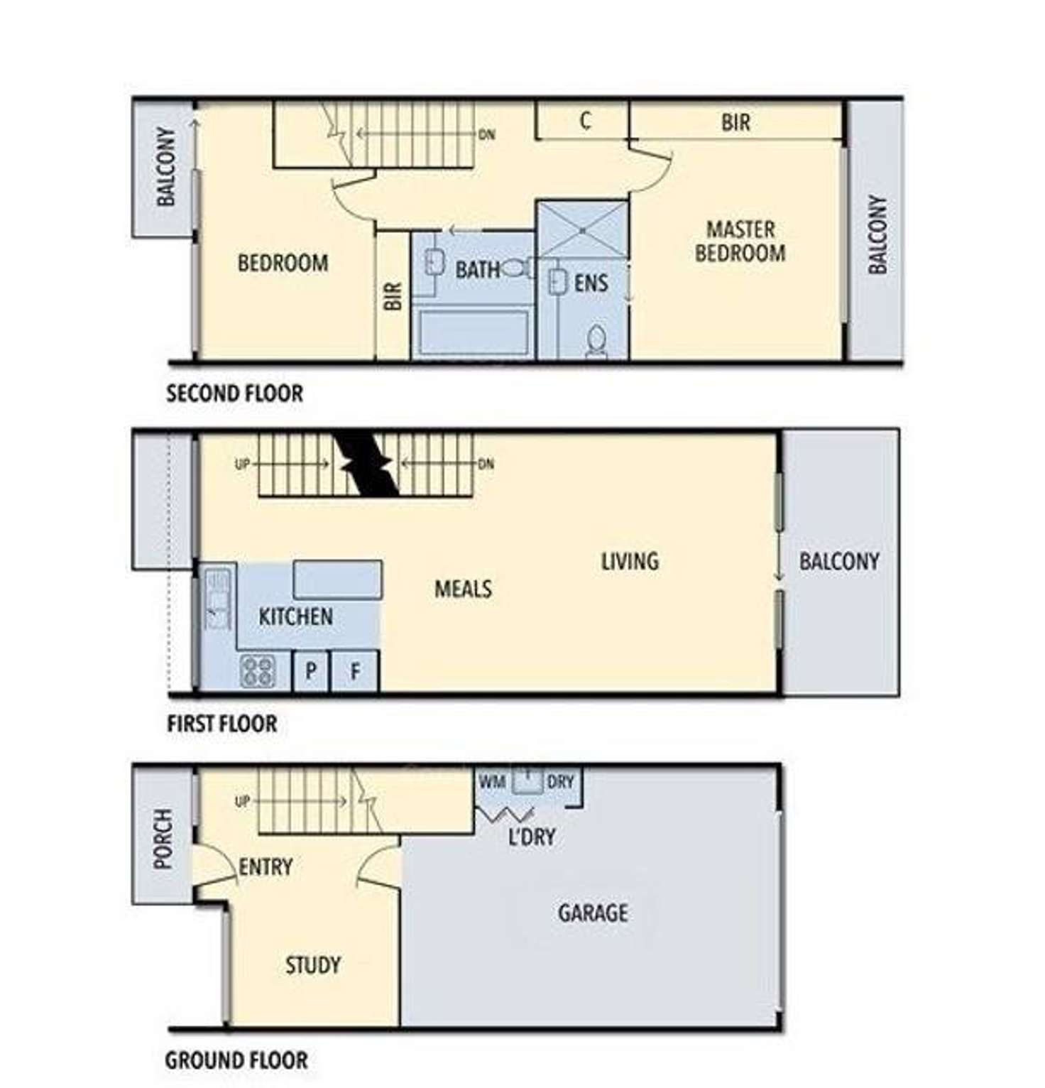 Floorplan of Homely townhouse listing, 32 Topal Drive, Officer VIC 3809