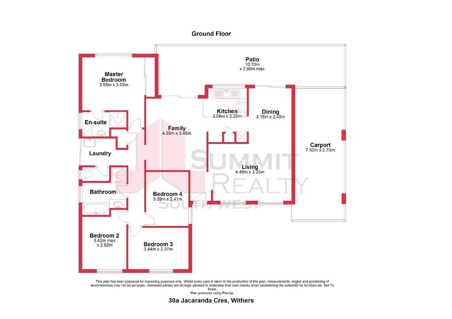 Floorplan of Homely house listing, 30A Jacaranda Crescent, Withers WA 6230