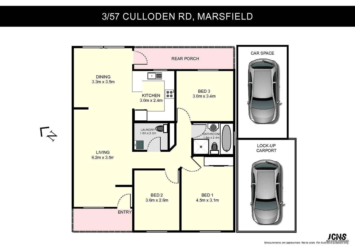 Floorplan of Homely townhouse listing, 3/57-63 Culloden Road, Marsfield NSW 2122