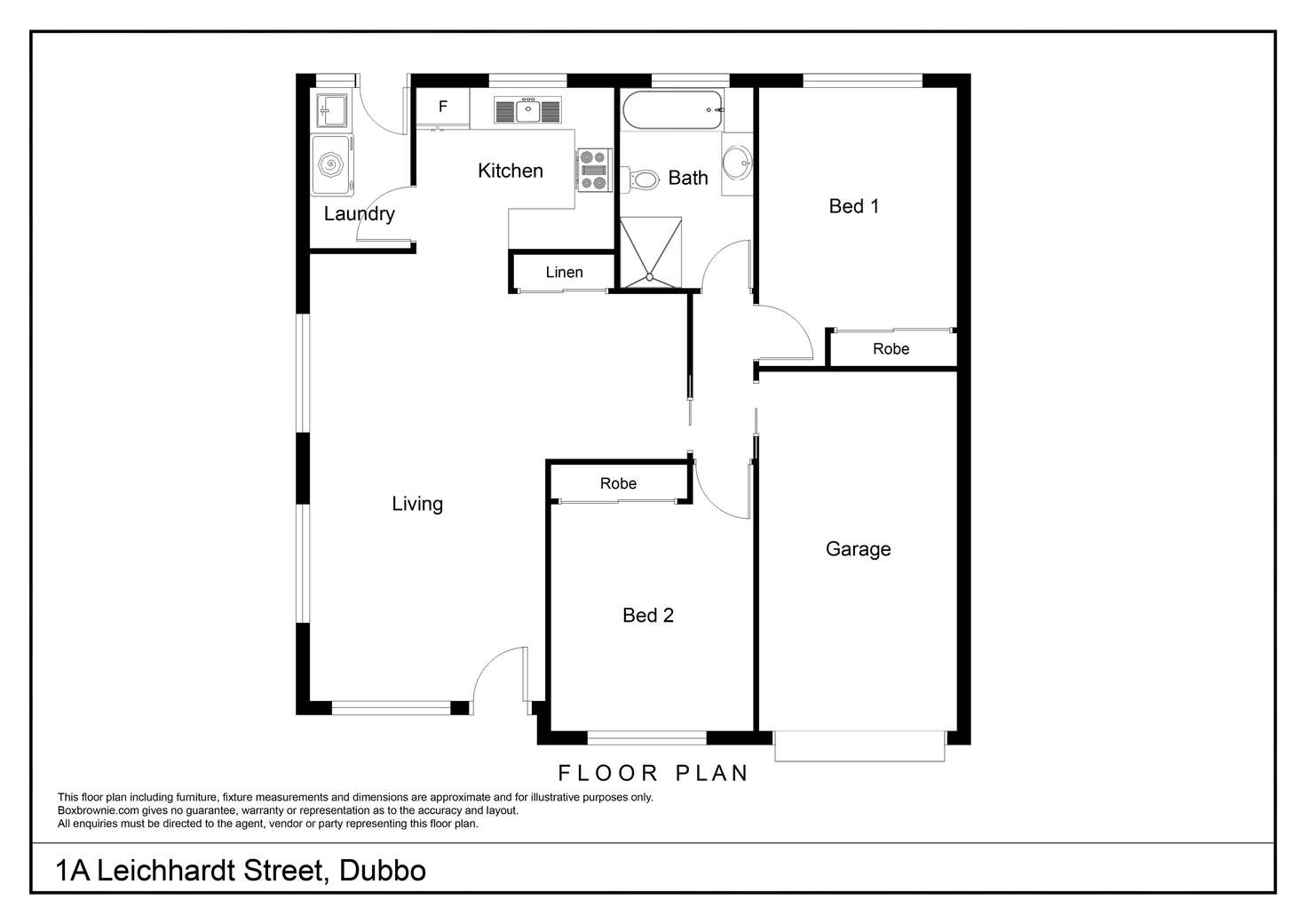 Floorplan of Homely unit listing, 1A Leichhardt Street, Dubbo NSW 2830