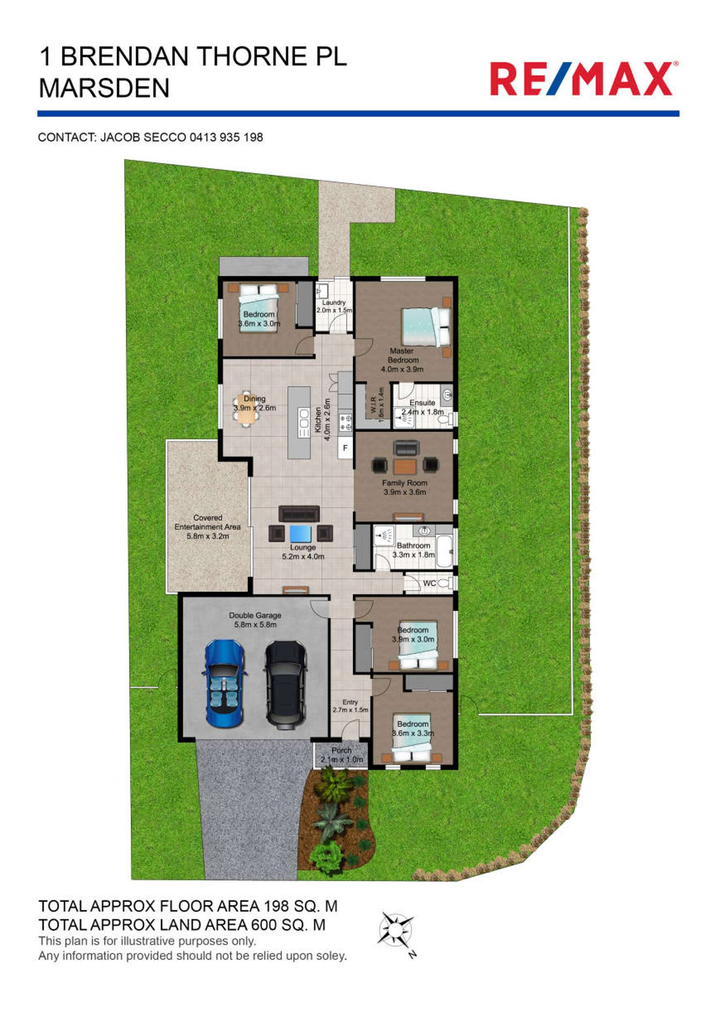 Floorplan of Homely house listing, 1 Brendan Thorne Place, Marsden QLD 4132