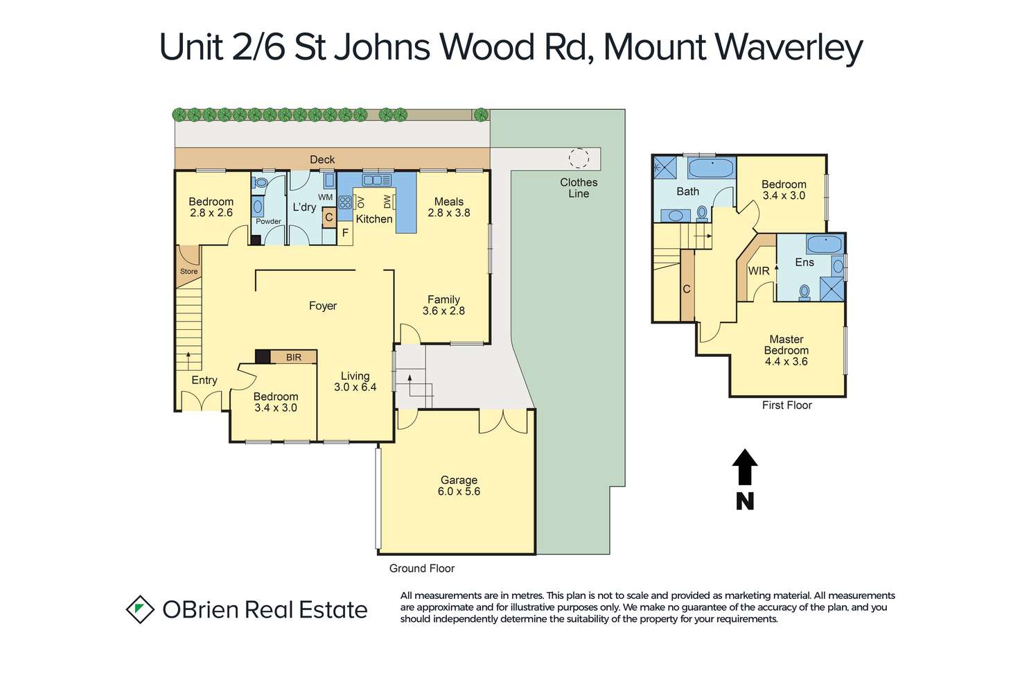Floorplan of Homely townhouse listing, 2/6 St Johns Wood Road, Mount Waverley VIC 3149