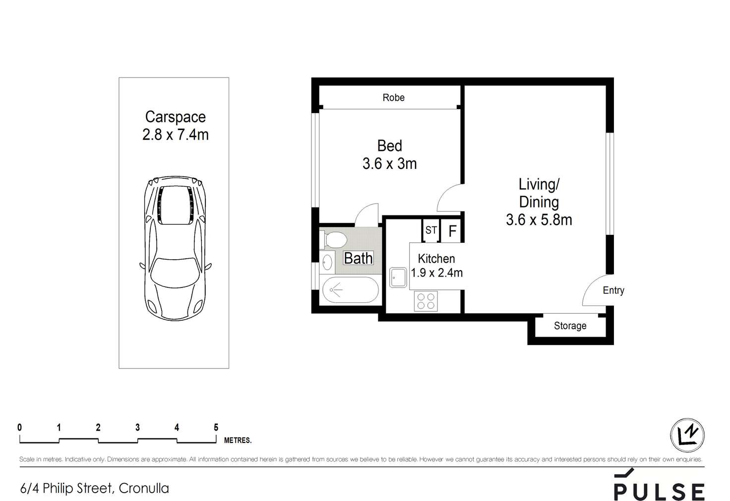 Floorplan of Homely apartment listing, 6/4 Philip Street, Cronulla NSW 2230