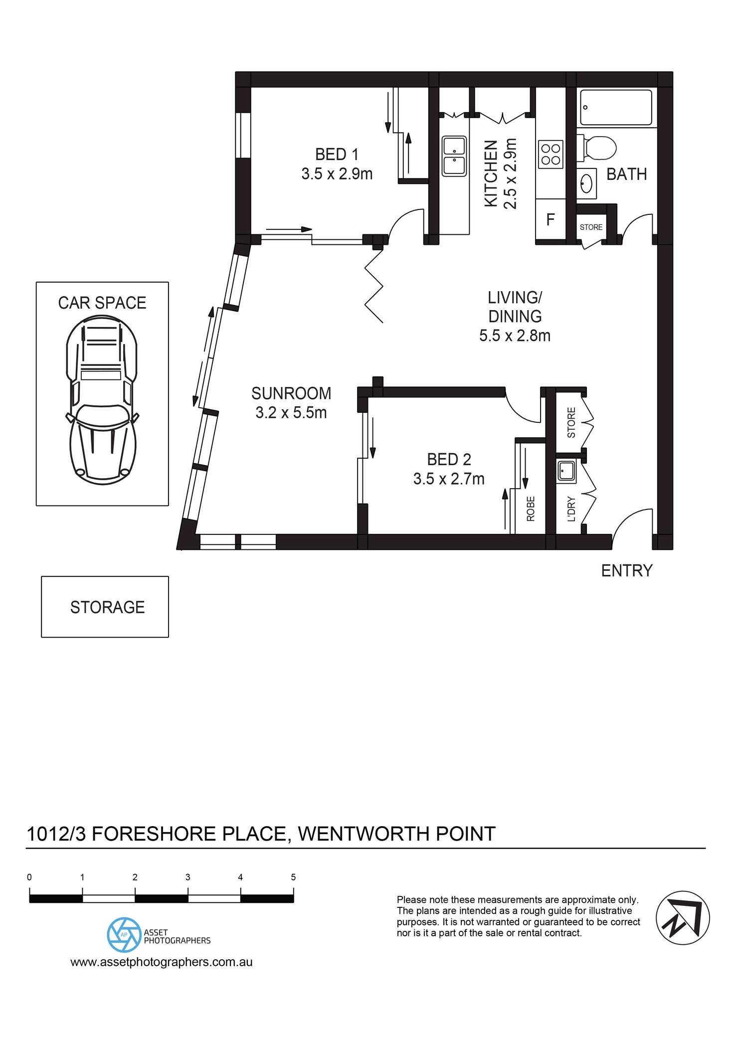 Floorplan of Homely apartment listing, 1012/3 Foreshore Place, Wentworth Point NSW 2127