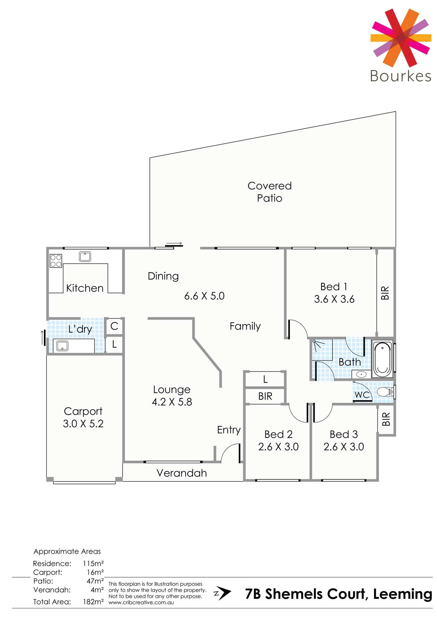 Floorplan of Homely semiDetached listing, 7B Shemels Court, Leeming WA 6149