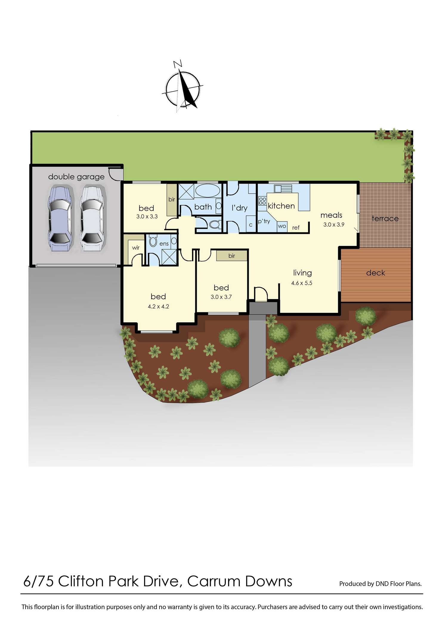 Floorplan of Homely unit listing, 6/75 Clifton Park Drive, Carrum Downs VIC 3201
