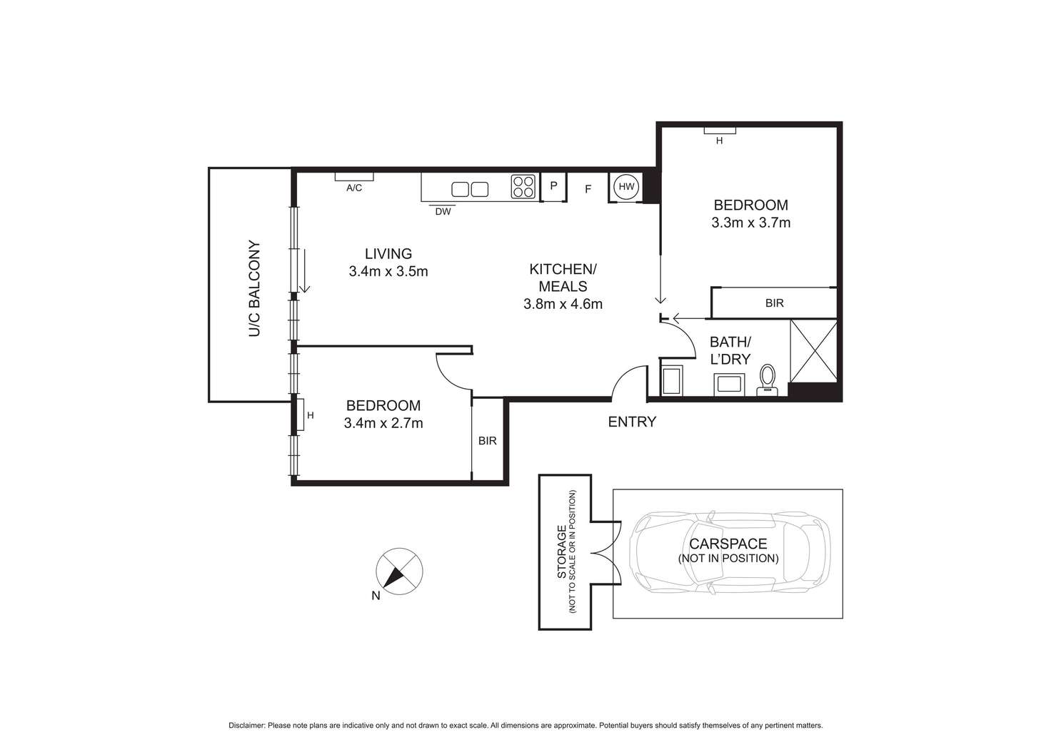 Floorplan of Homely apartment listing, 304/25 Oxford Street, North Melbourne VIC 3051