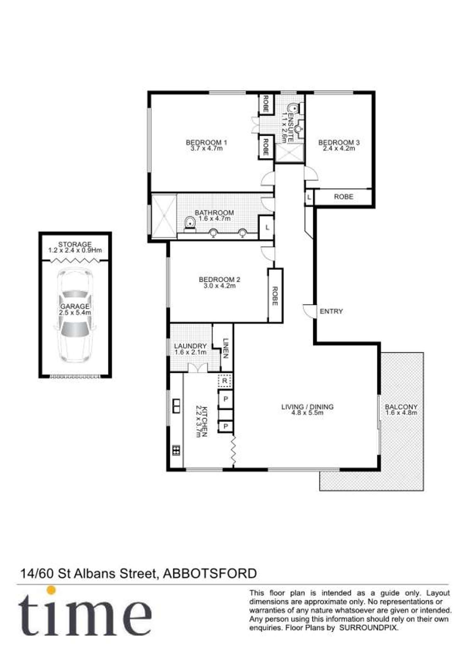 Floorplan of Homely apartment listing, 14/60-66 St Albans Street, Abbotsford NSW 2046