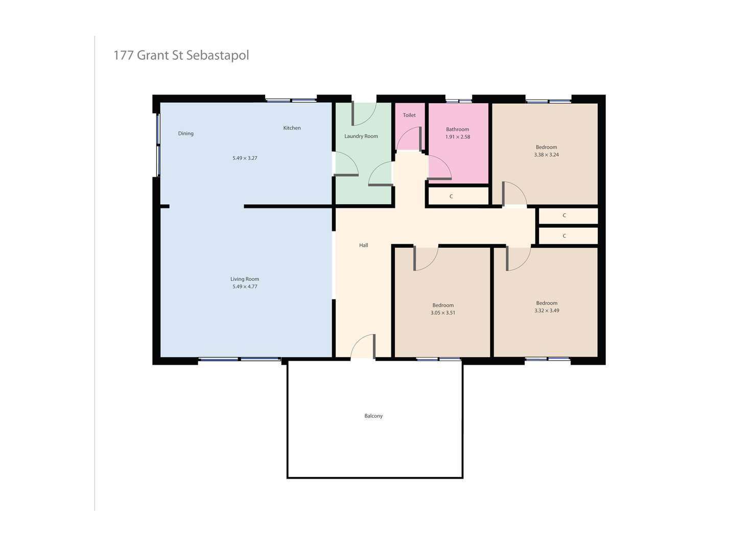 Floorplan of Homely house listing, 177 Grant Street, Sebastopol VIC 3356