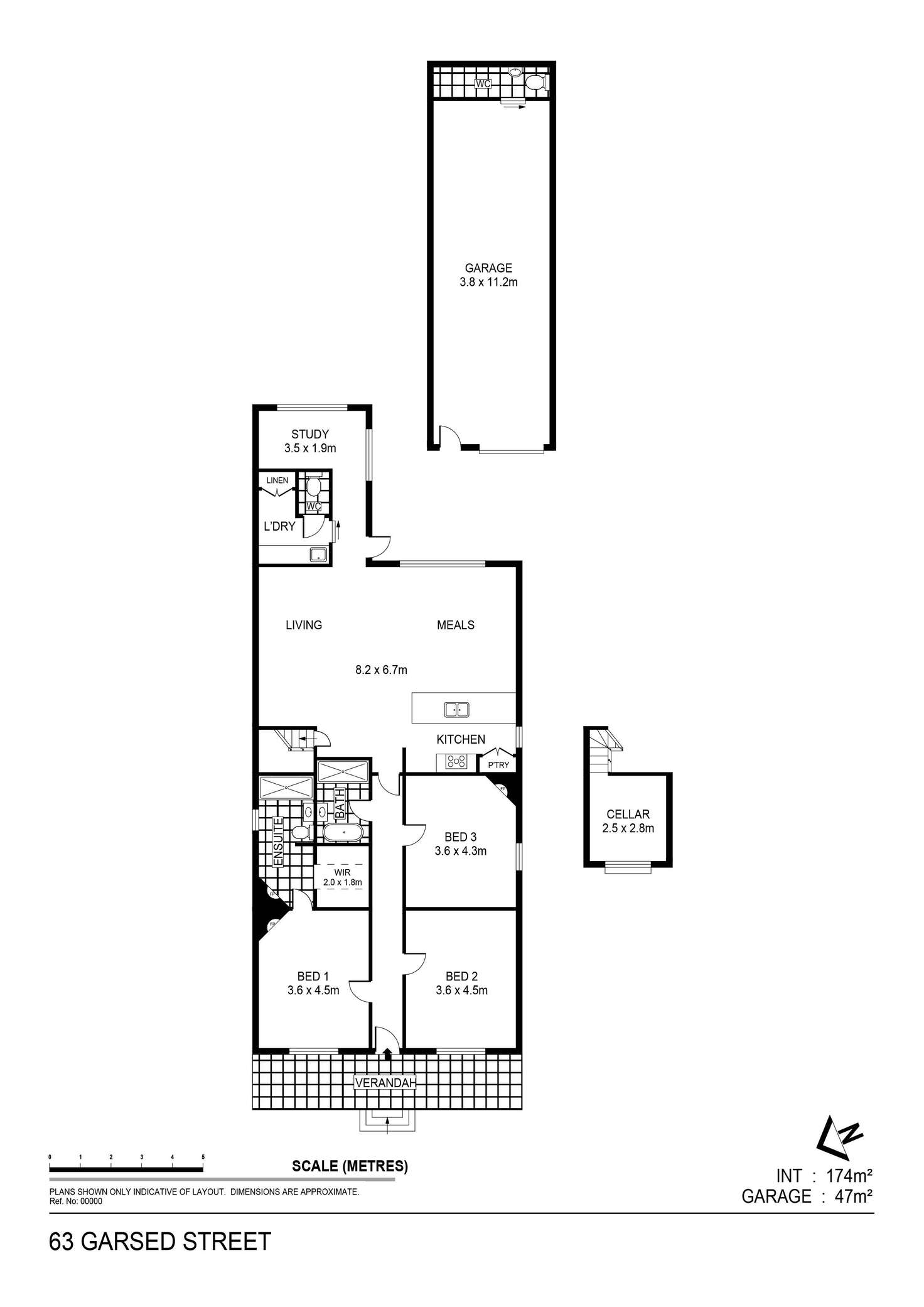 Floorplan of Homely house listing, 63 Garsed Street, Bendigo VIC 3550