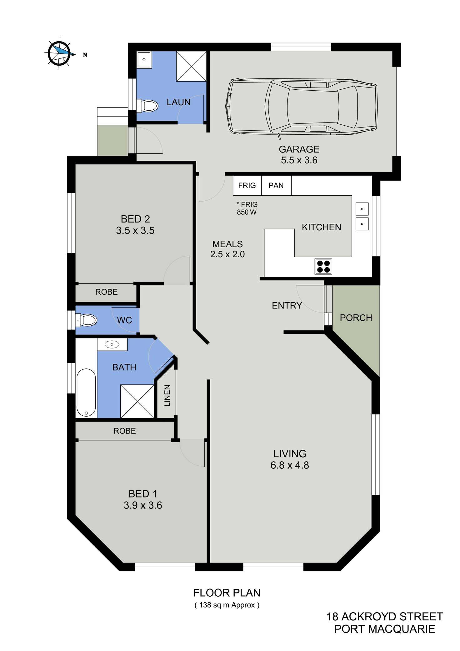Floorplan of Homely house listing, 18 Ackroyd Street, Port Macquarie NSW 2444
