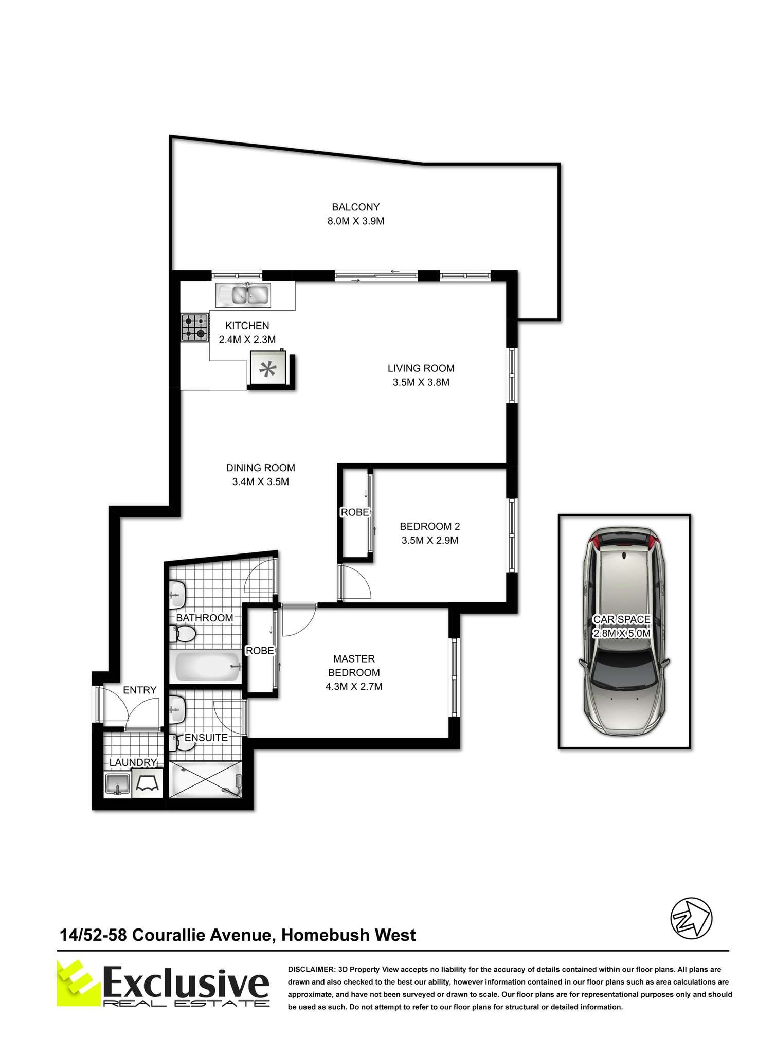 Floorplan of Homely apartment listing, 14/52-58 Courallie Avenue, Homebush West NSW 2140