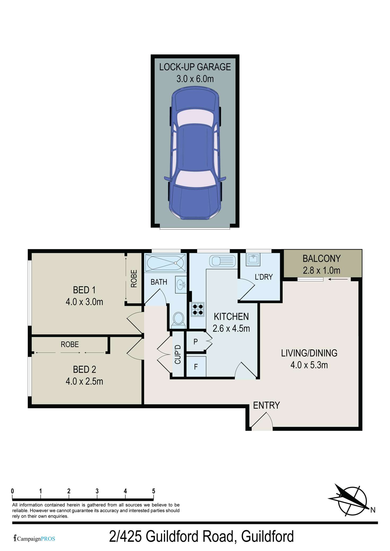 Floorplan of Homely unit listing, 2/425 Guildford Road, Guildford NSW 2161