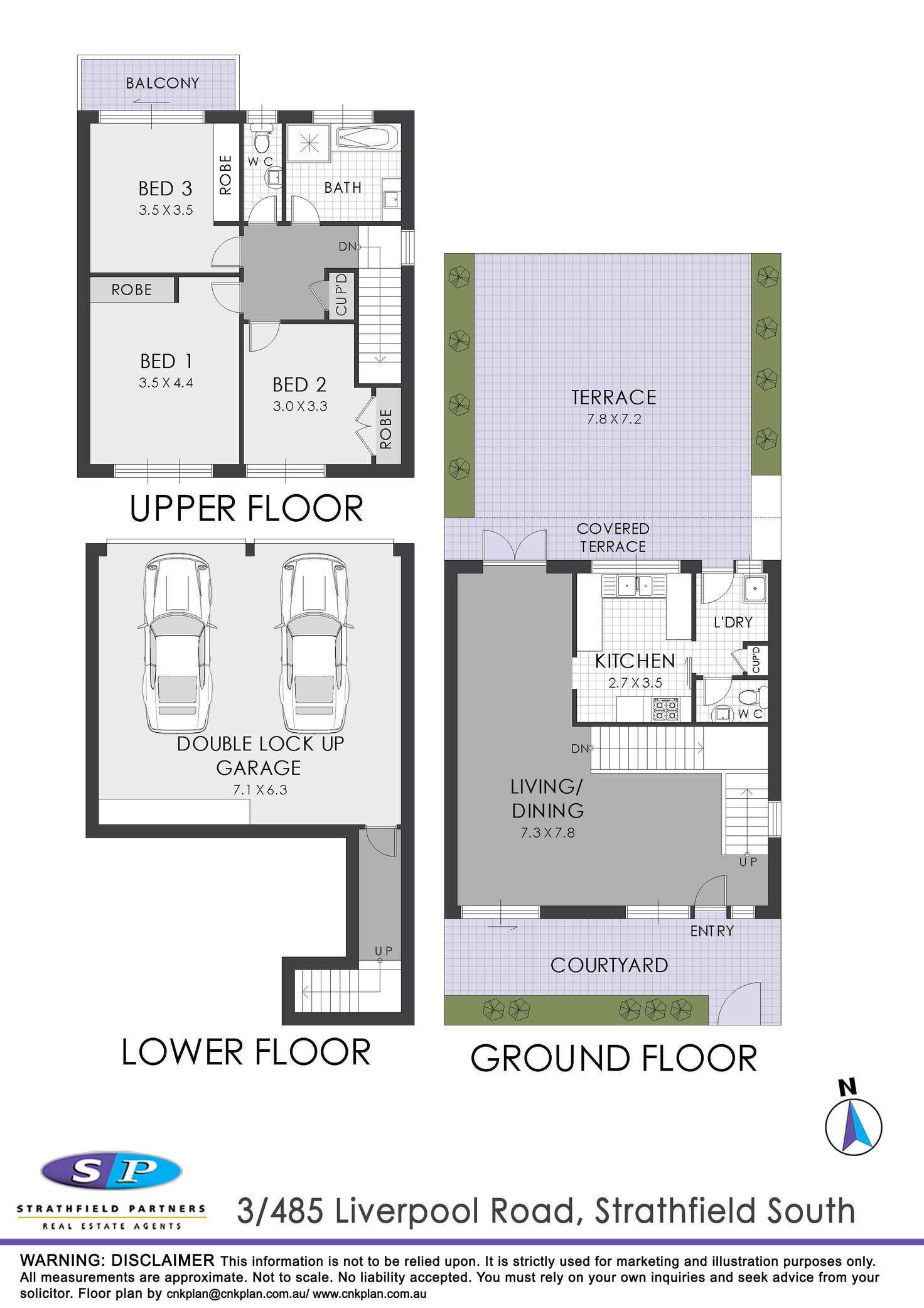 Floorplan of Homely townhouse listing, 3/485 Liverpool Road, Strathfield South NSW 2136