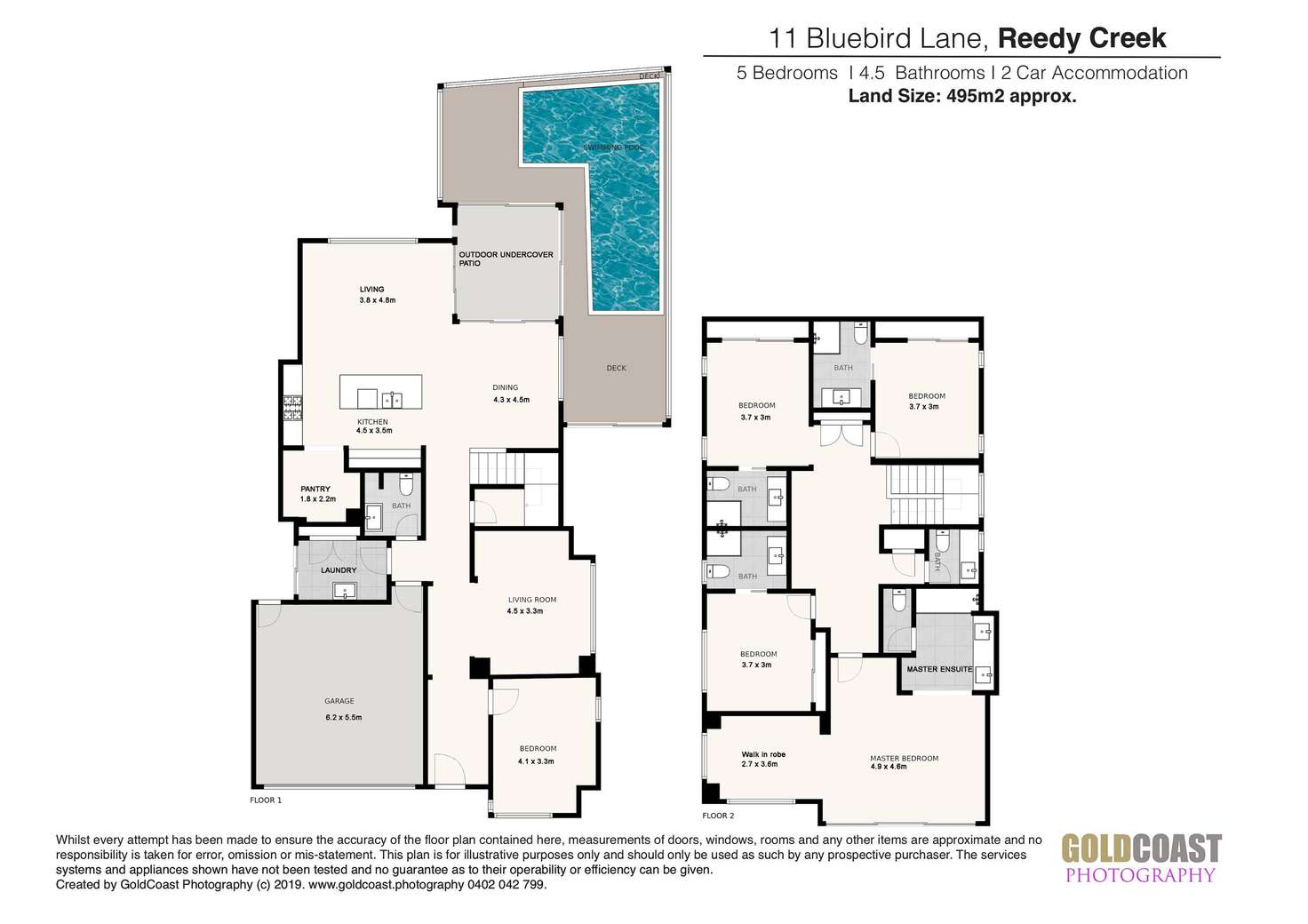 Floorplan of Homely house listing, 11 Bluebird Lane, Reedy Creek QLD 4227