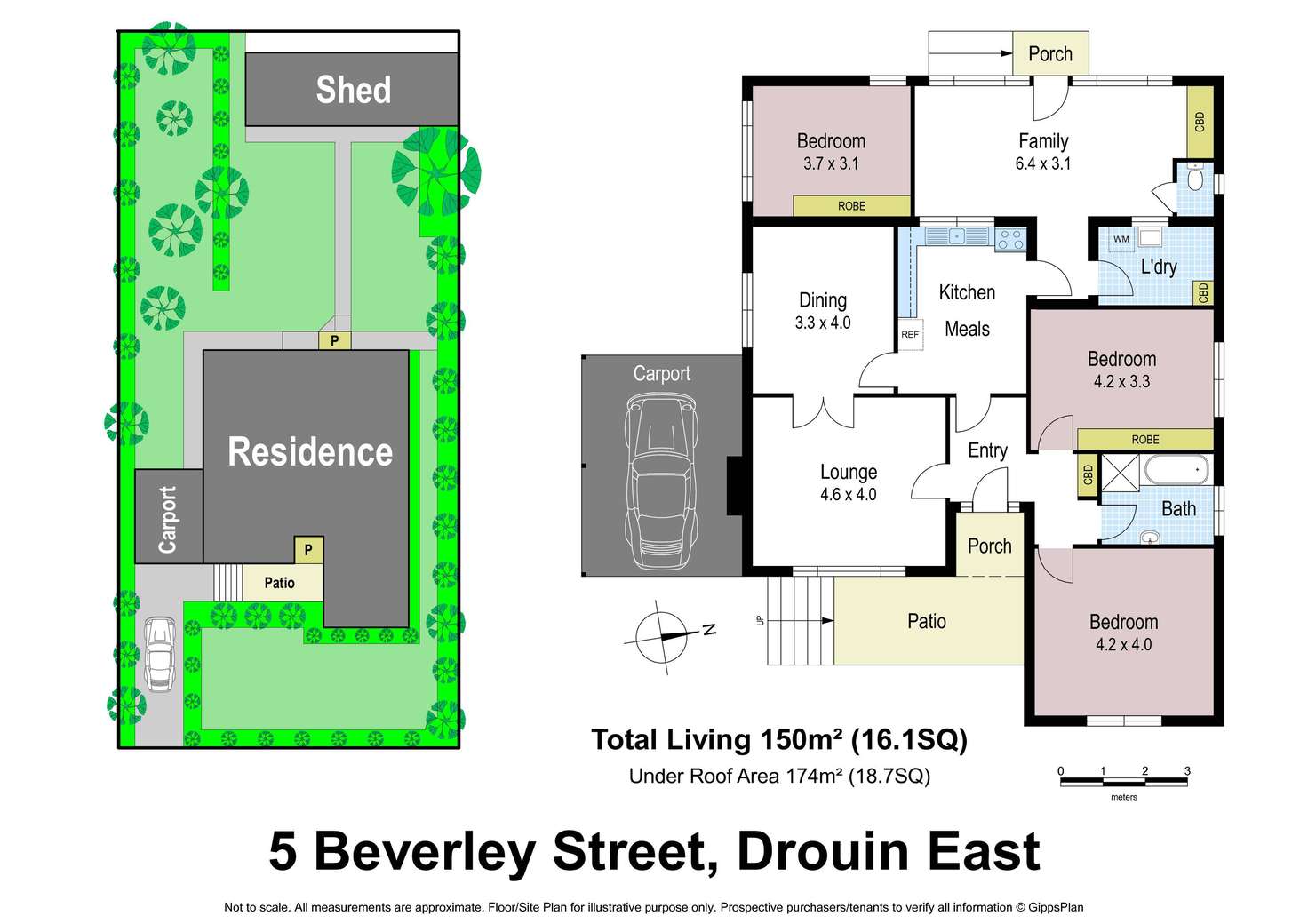 Floorplan of Homely house listing, 5 Beverley Street, Drouin East VIC 3818