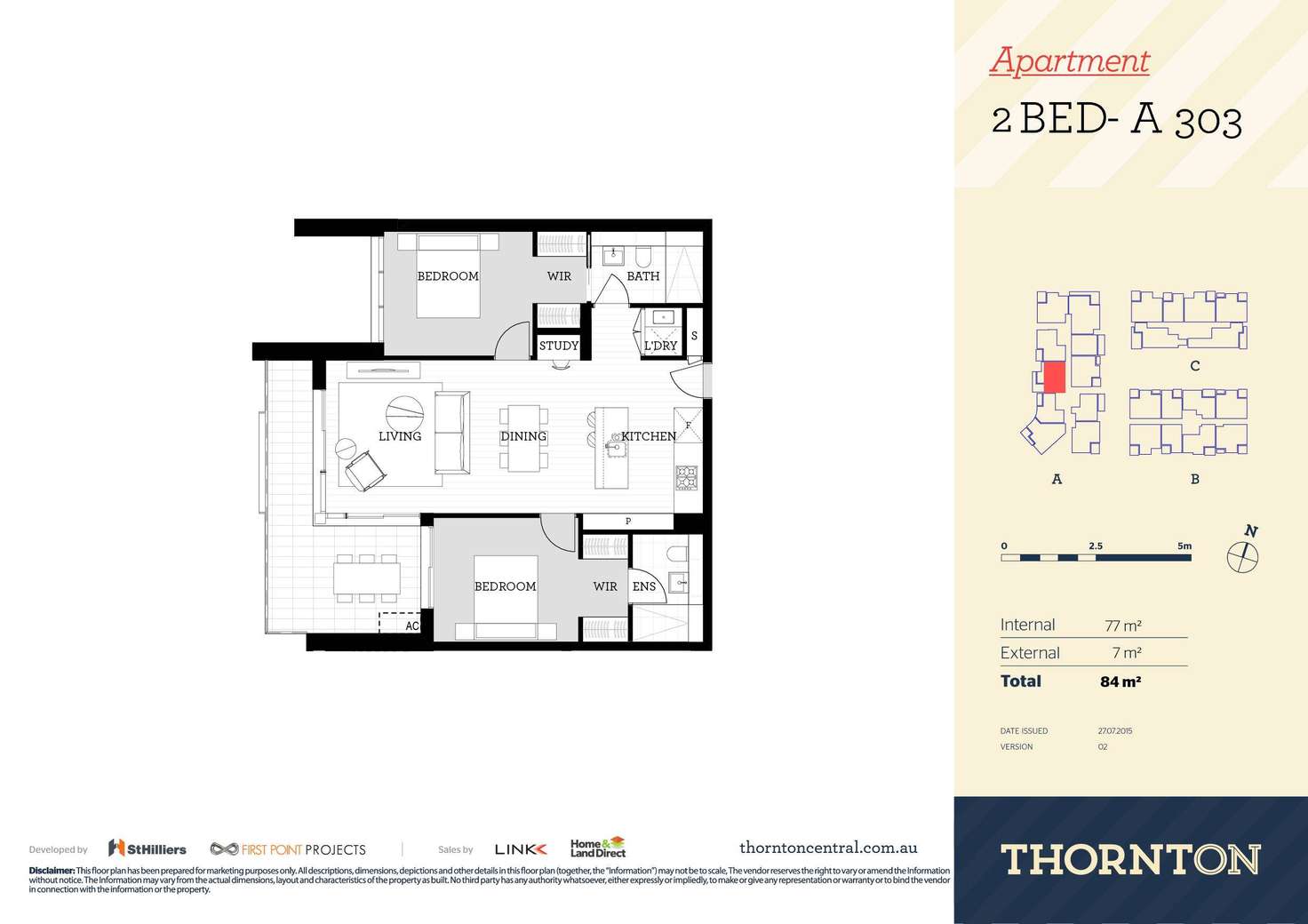 Floorplan of Homely apartment listing, 303/81A Lord Sheffield Circuit, Penrith NSW 2750