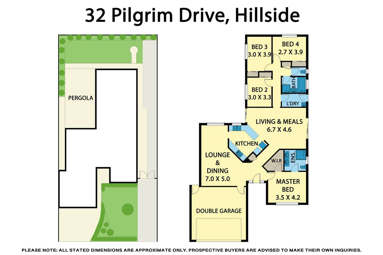 Floorplan of Homely house listing, 32 Pilgrim Drive, Hillside VIC 3037