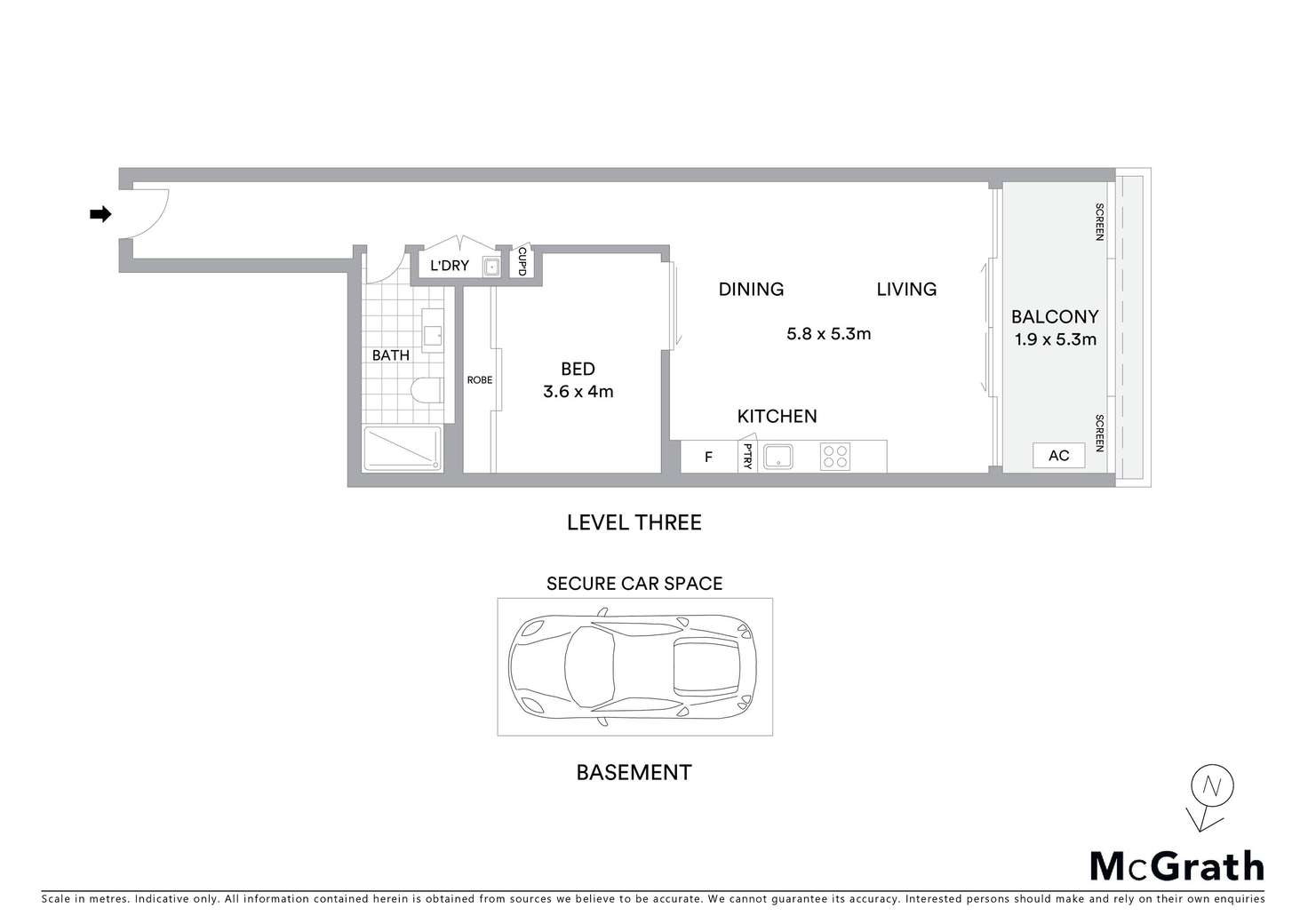 Floorplan of Homely apartment listing, 309/6 Bay Street, Botany NSW 2019