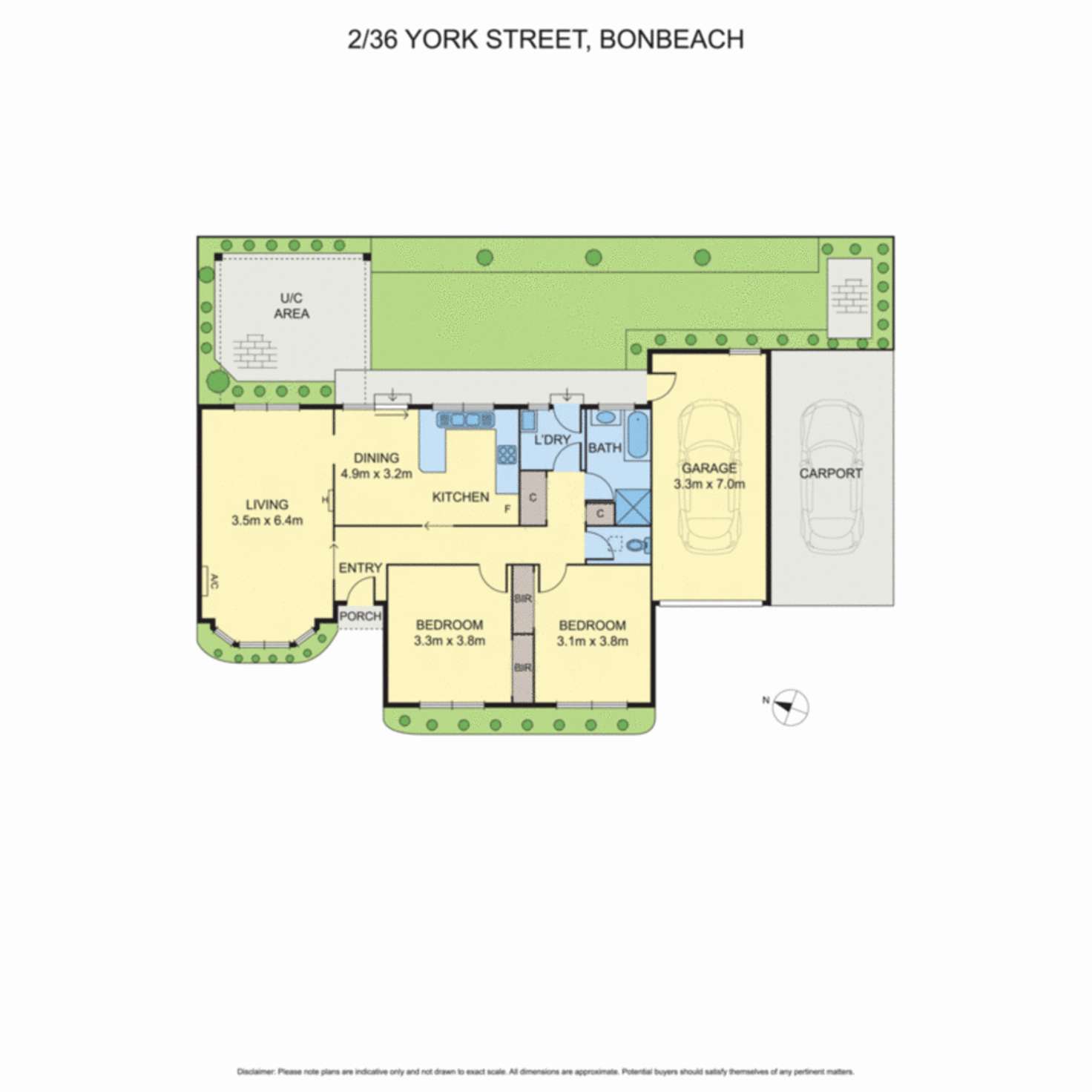 Floorplan of Homely unit listing, 2/36 York Street, Bonbeach VIC 3196