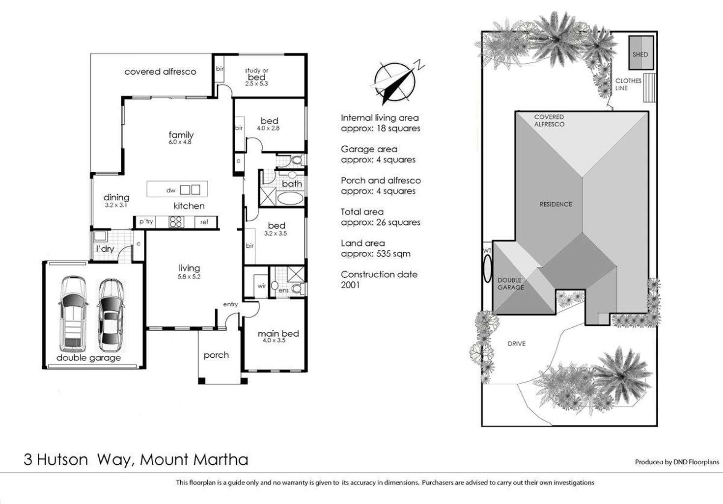 Floorplan of Homely house listing, 3 Hutson Way, Mount Martha VIC 3934