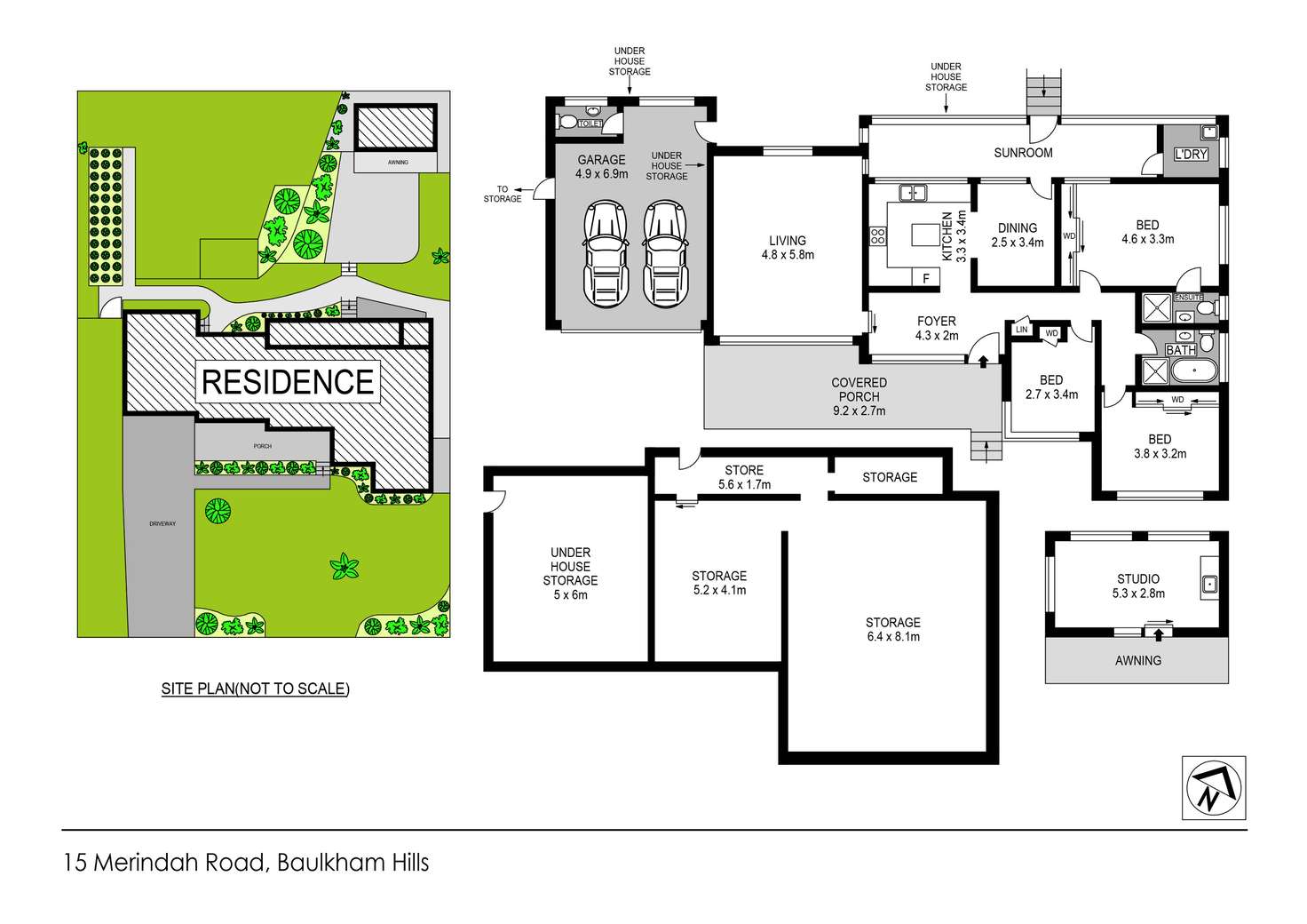 Floorplan of Homely house listing, 15 Merindah Road, Baulkham Hills NSW 2153